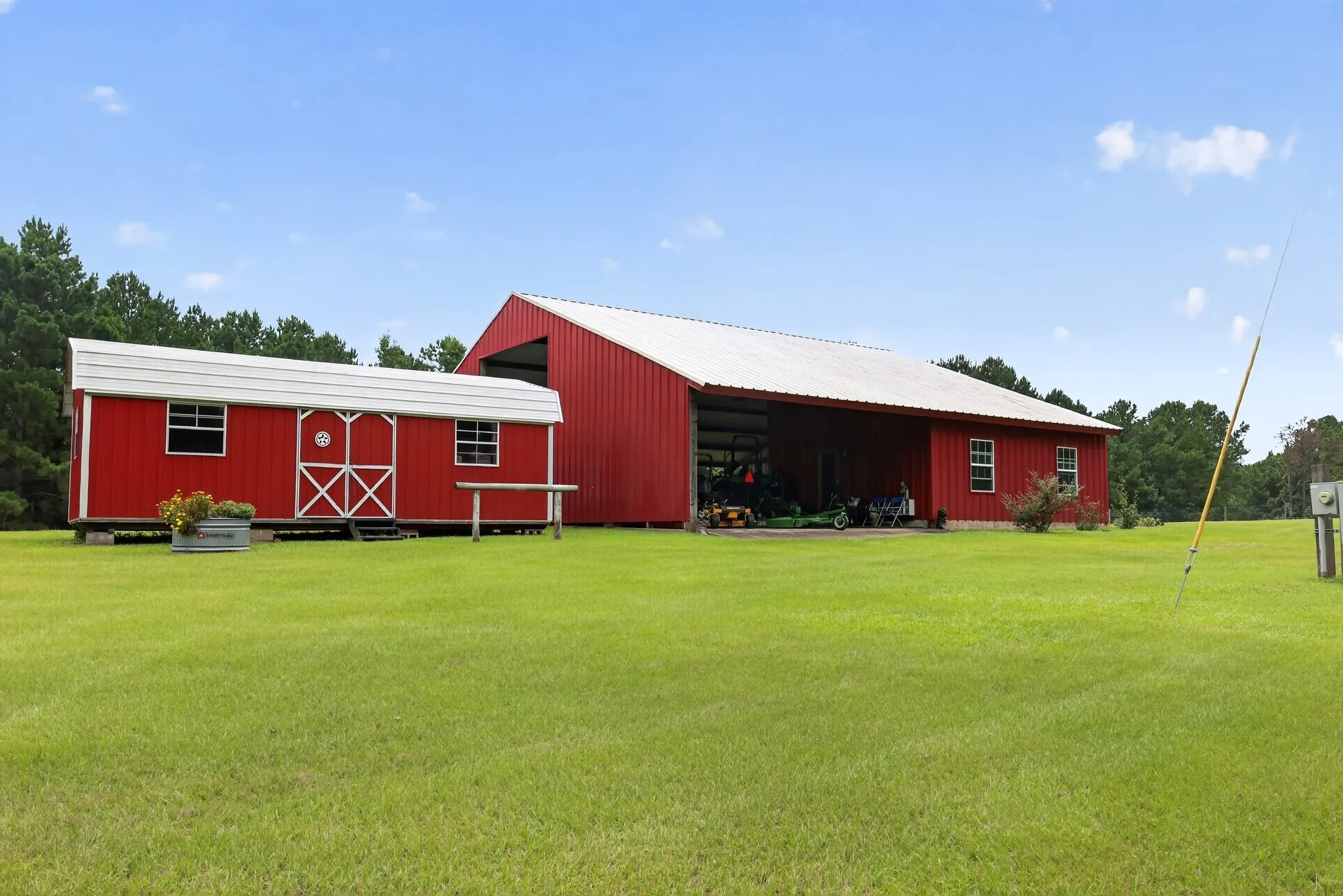 Horse barn and workshop/storage building.