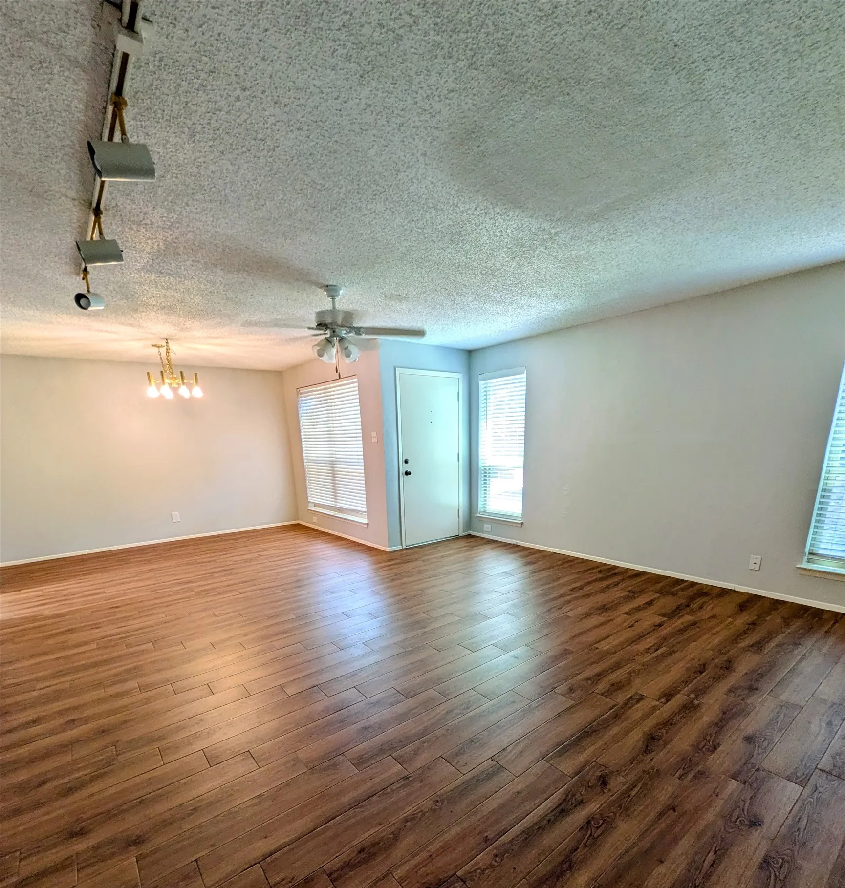 living dining area and front door