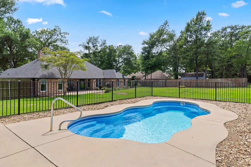 Gorgeous sparkling pool perfect for splashing around on hot days.