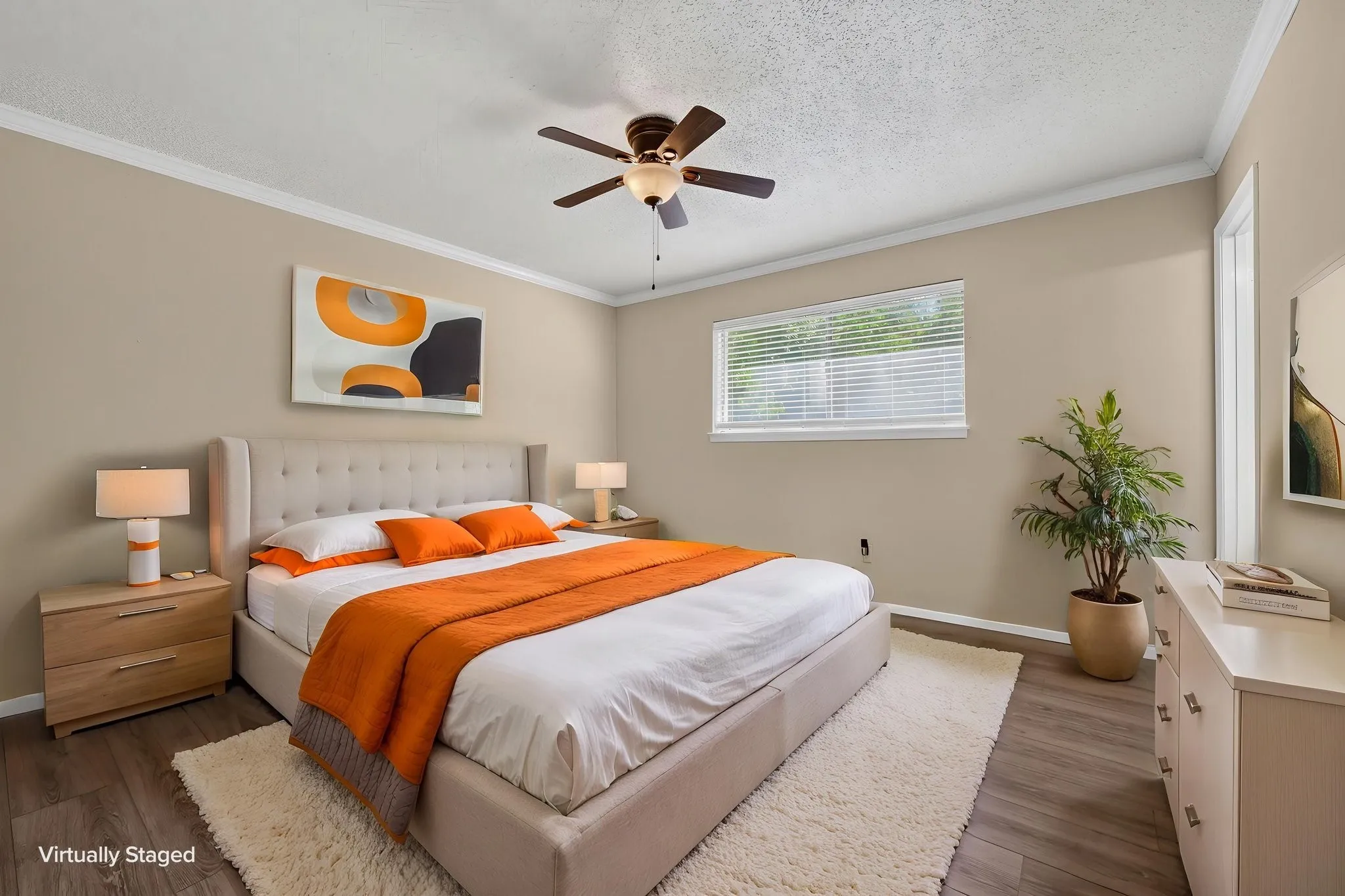 Virtually staged bedroom 2
