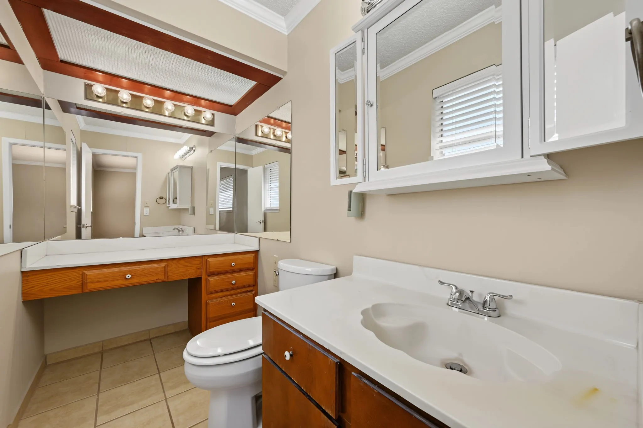 Half bath attached to primary bedroom