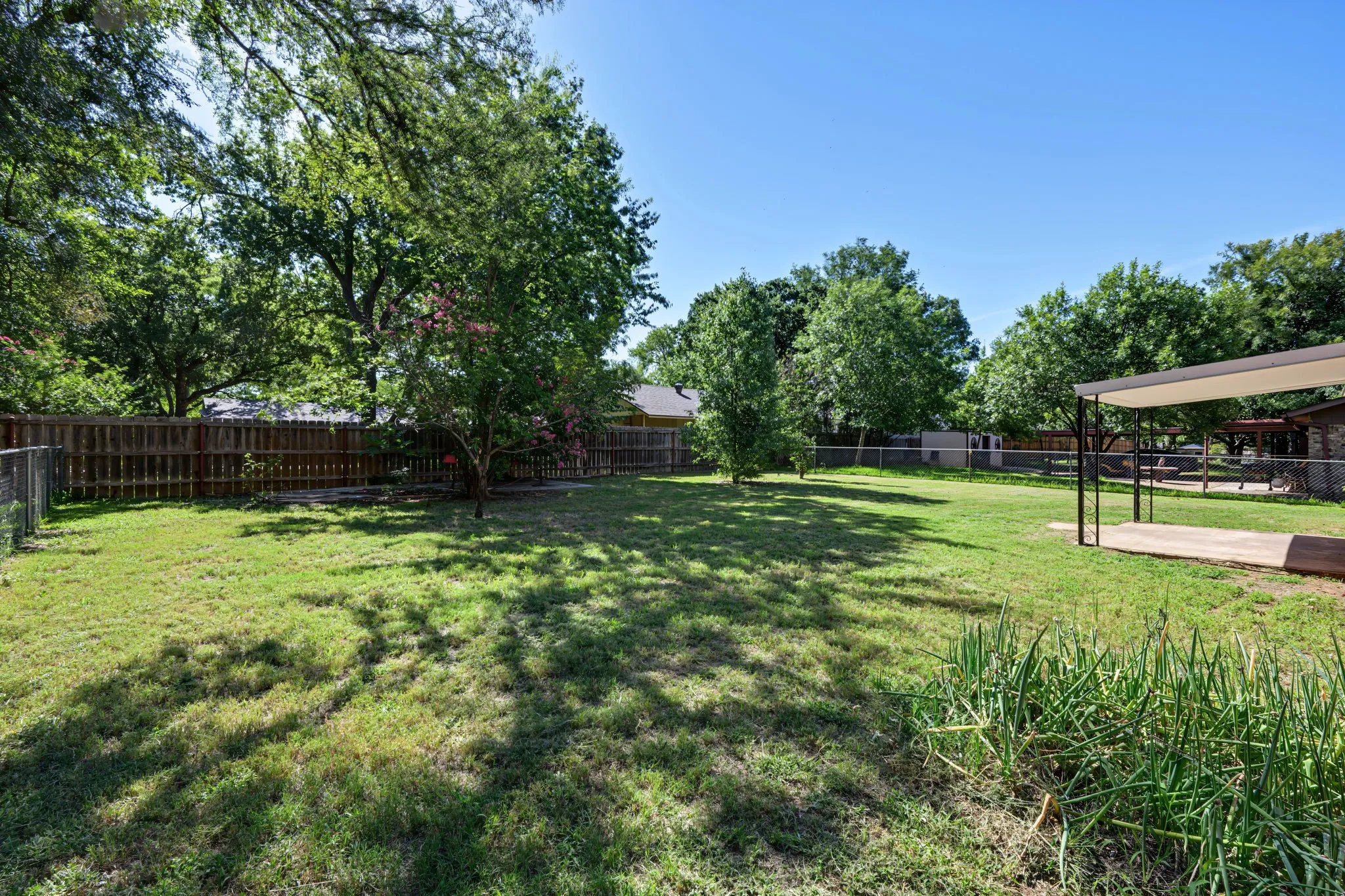 Spacious backyard