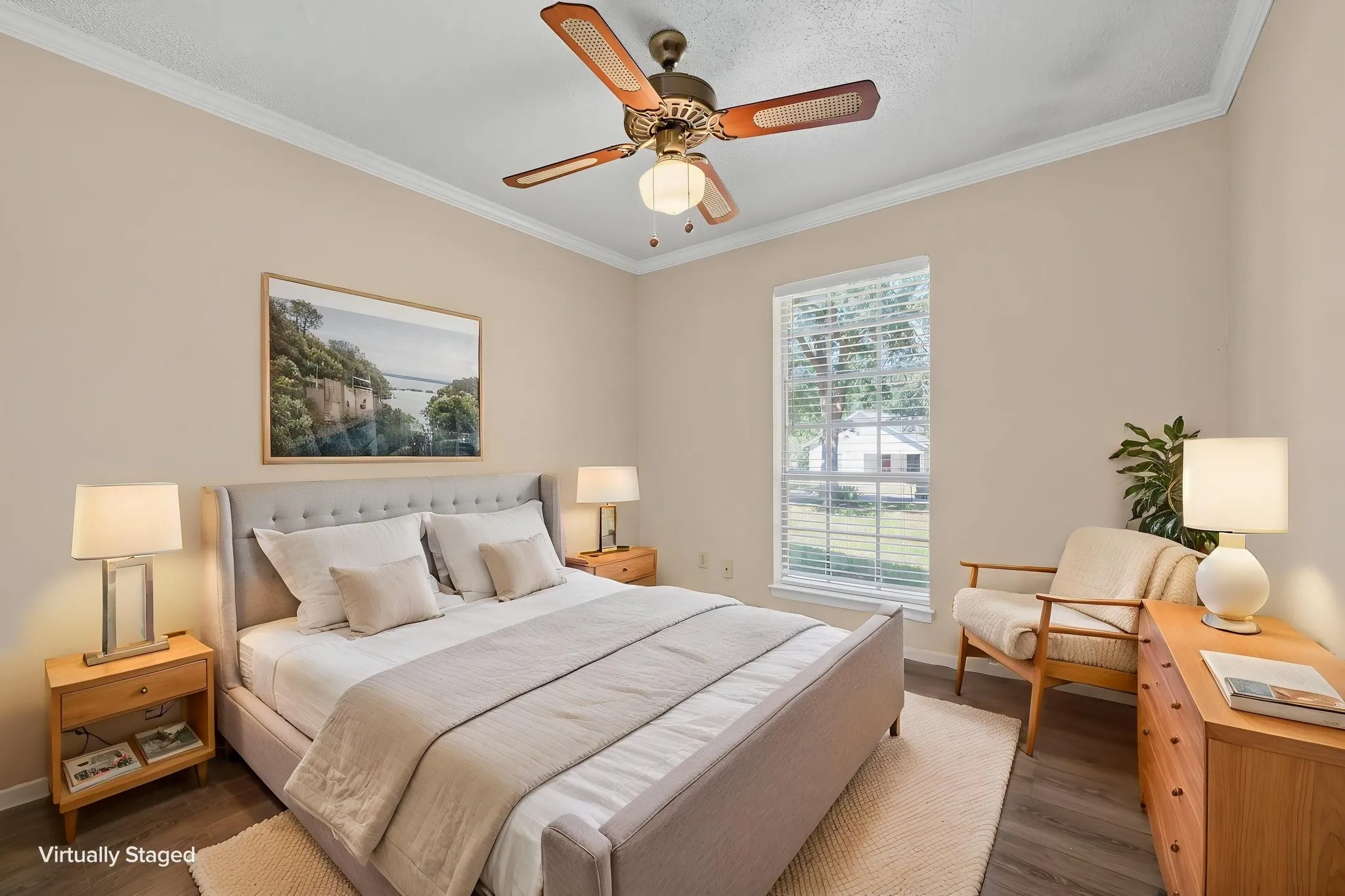 Virtually staged bedroom 1