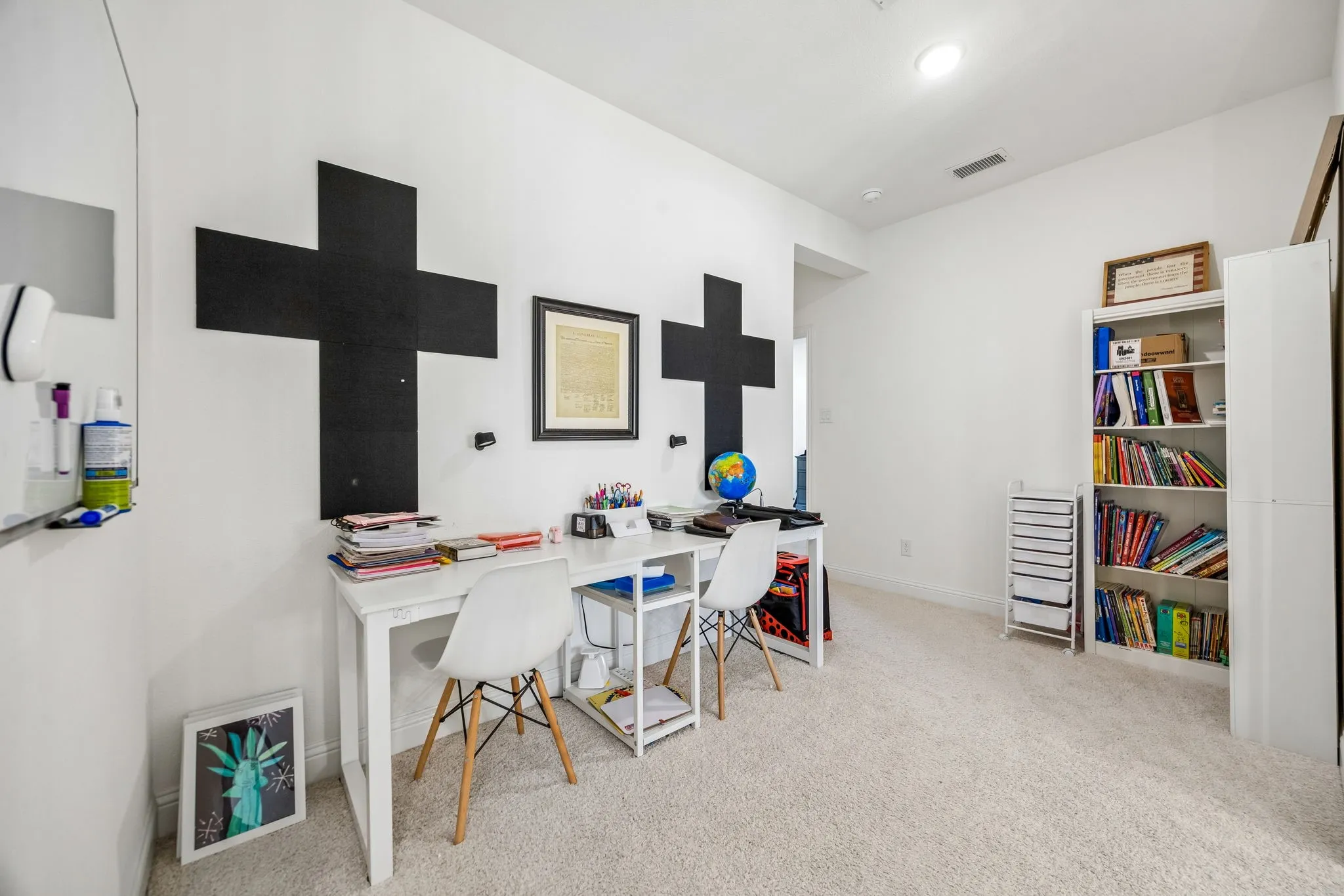 Upstairs workspace perfect for school projects or second office