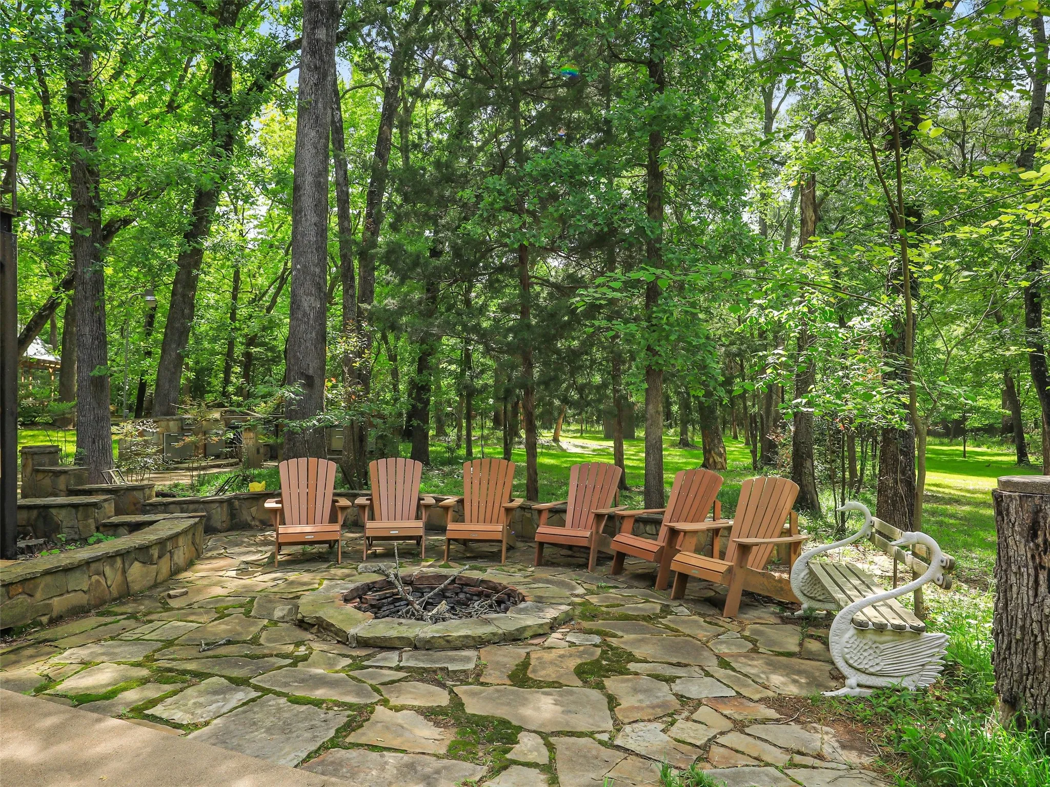 Firepit with seating.