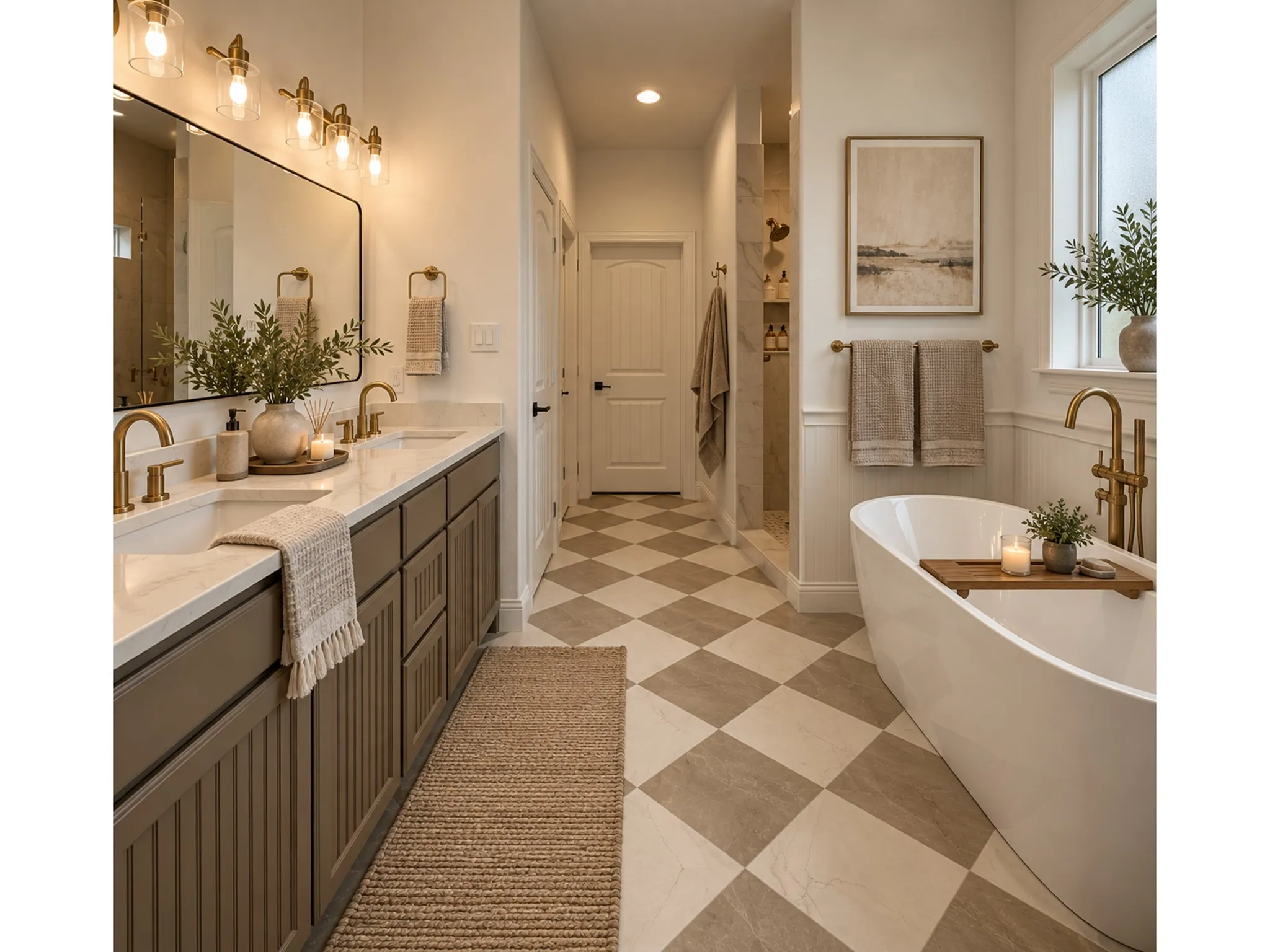 Master Bath Virtually Stagged