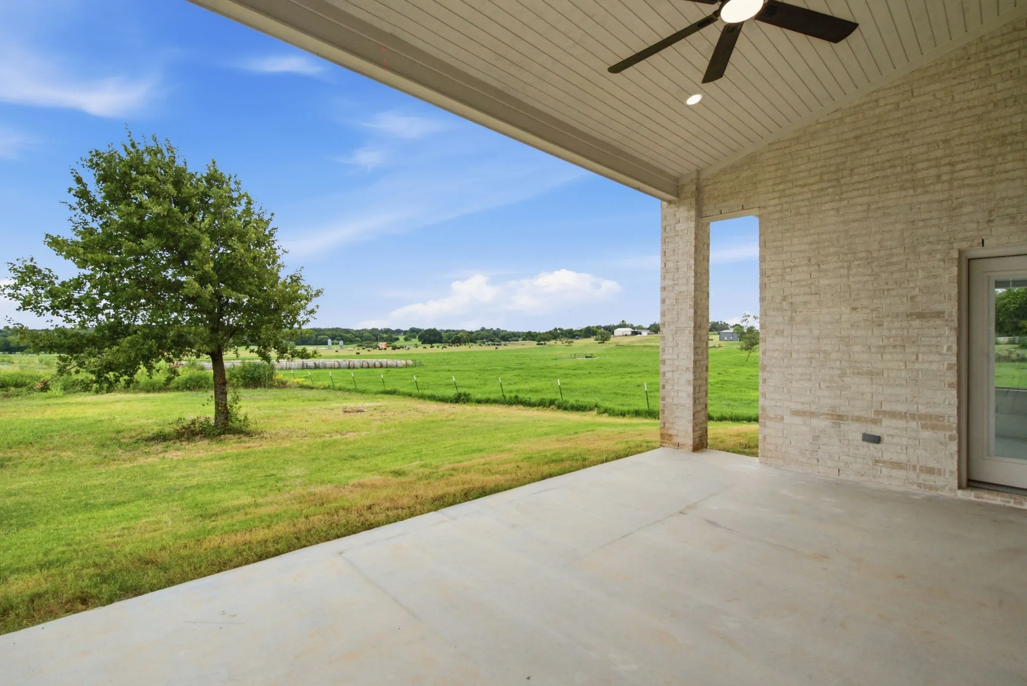 Large covered patio overlooking the countryside!