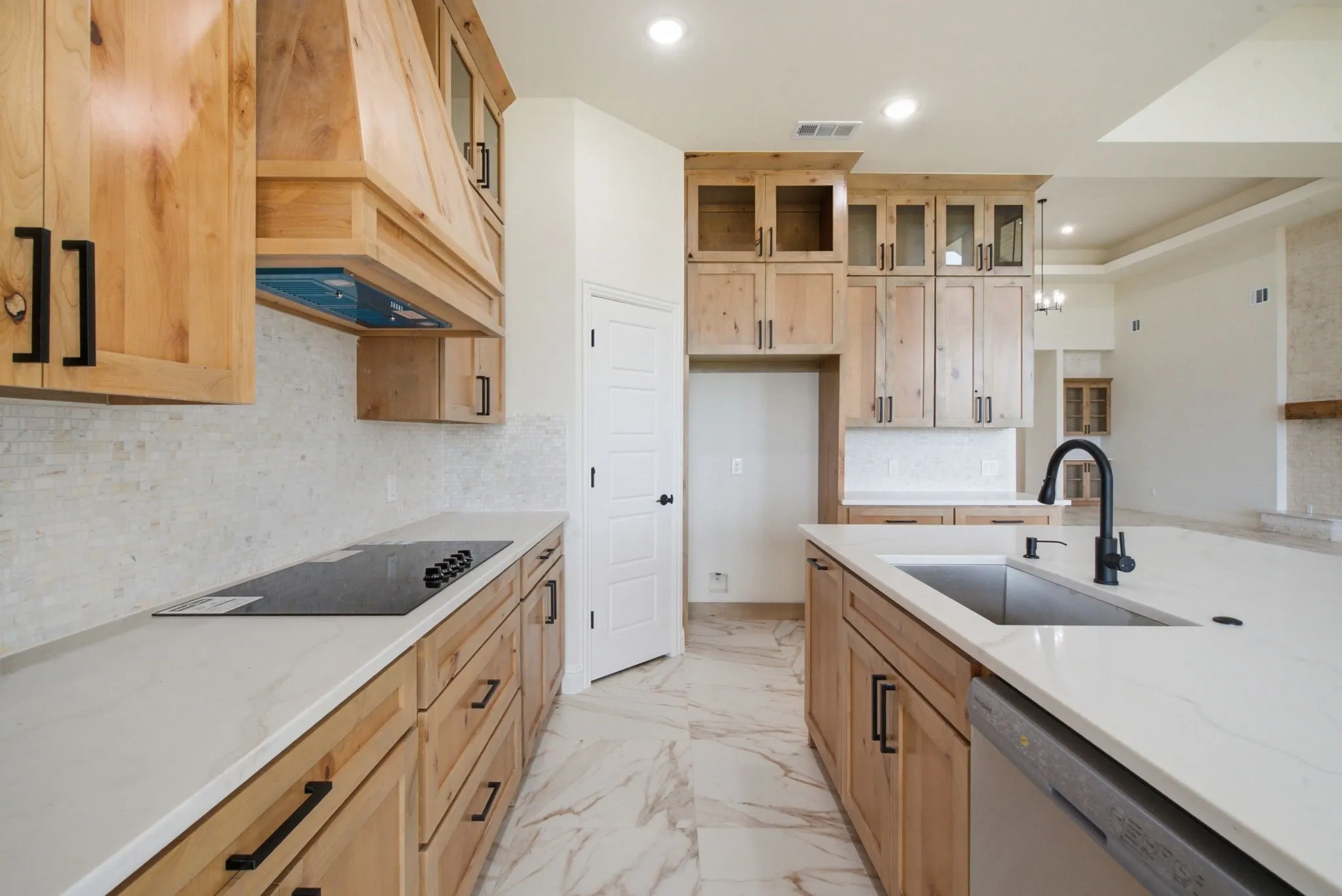 Custom shaker cabinets and plenty of counterspace!