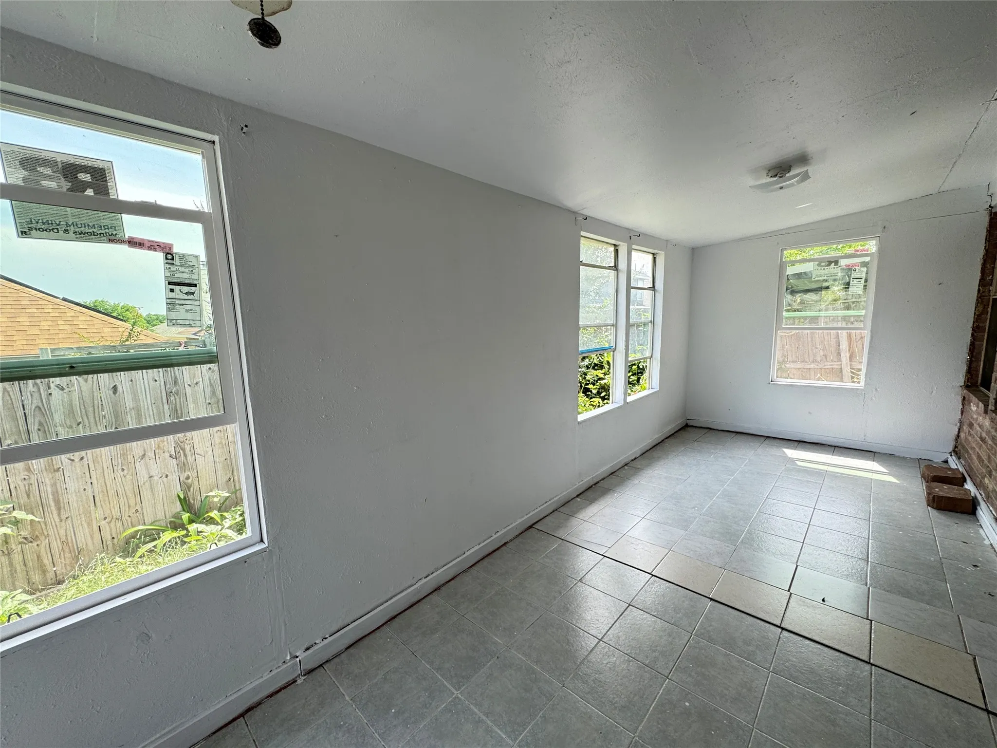 View of tiled spare room