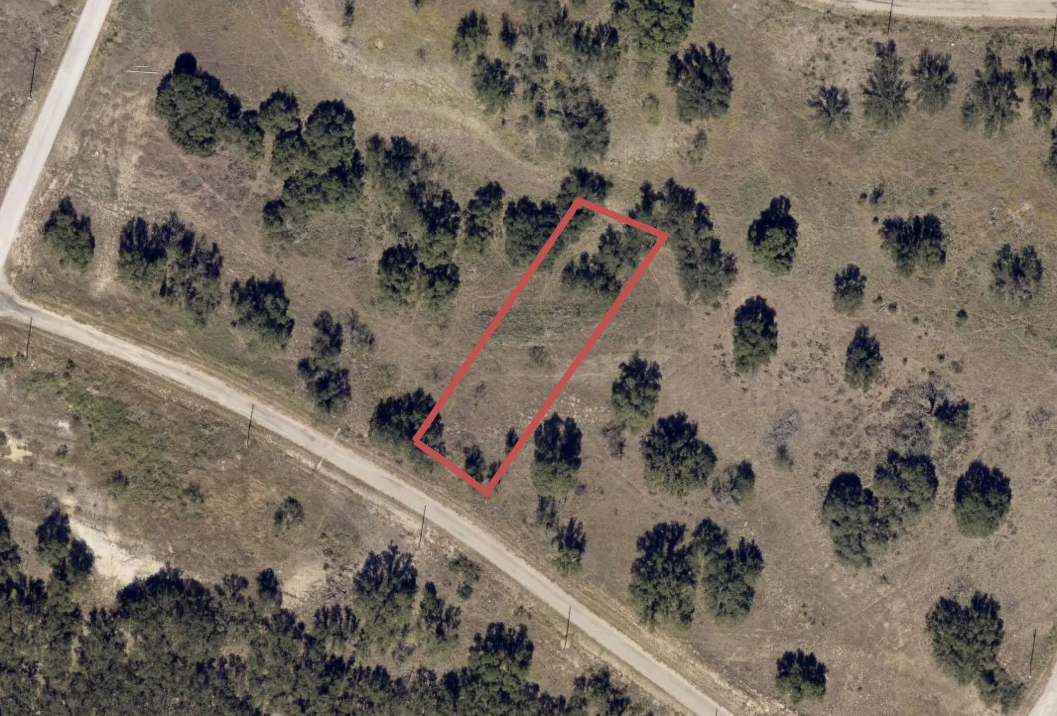 Aerial Survey. Outlining the boundaries of the property