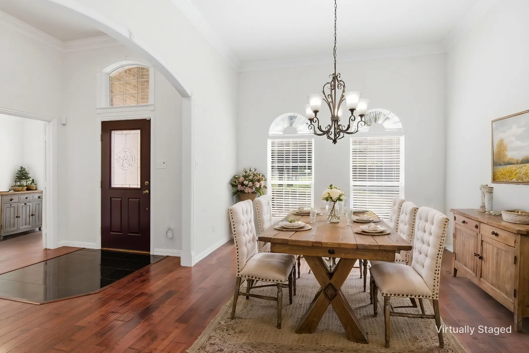 Formal dining, open floor plan with living, dining & kitchen!