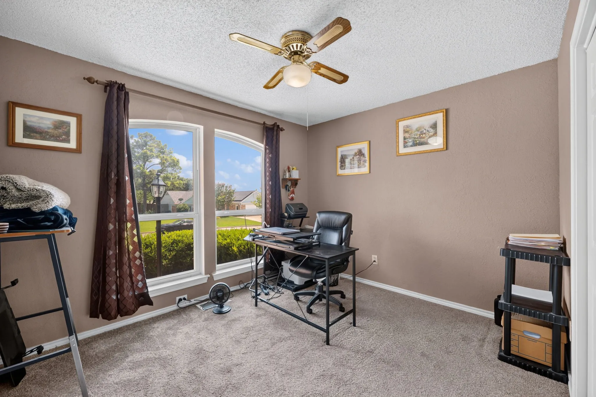 Bedroom on main floor currently being used as an office.