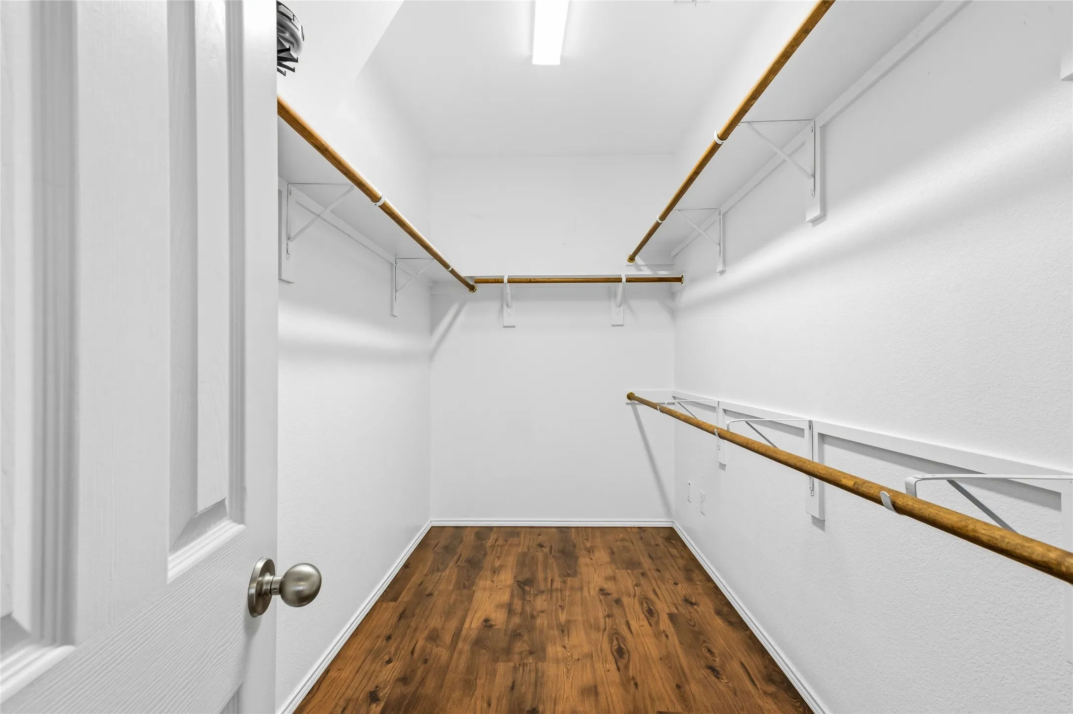Primary closet big enough to share.