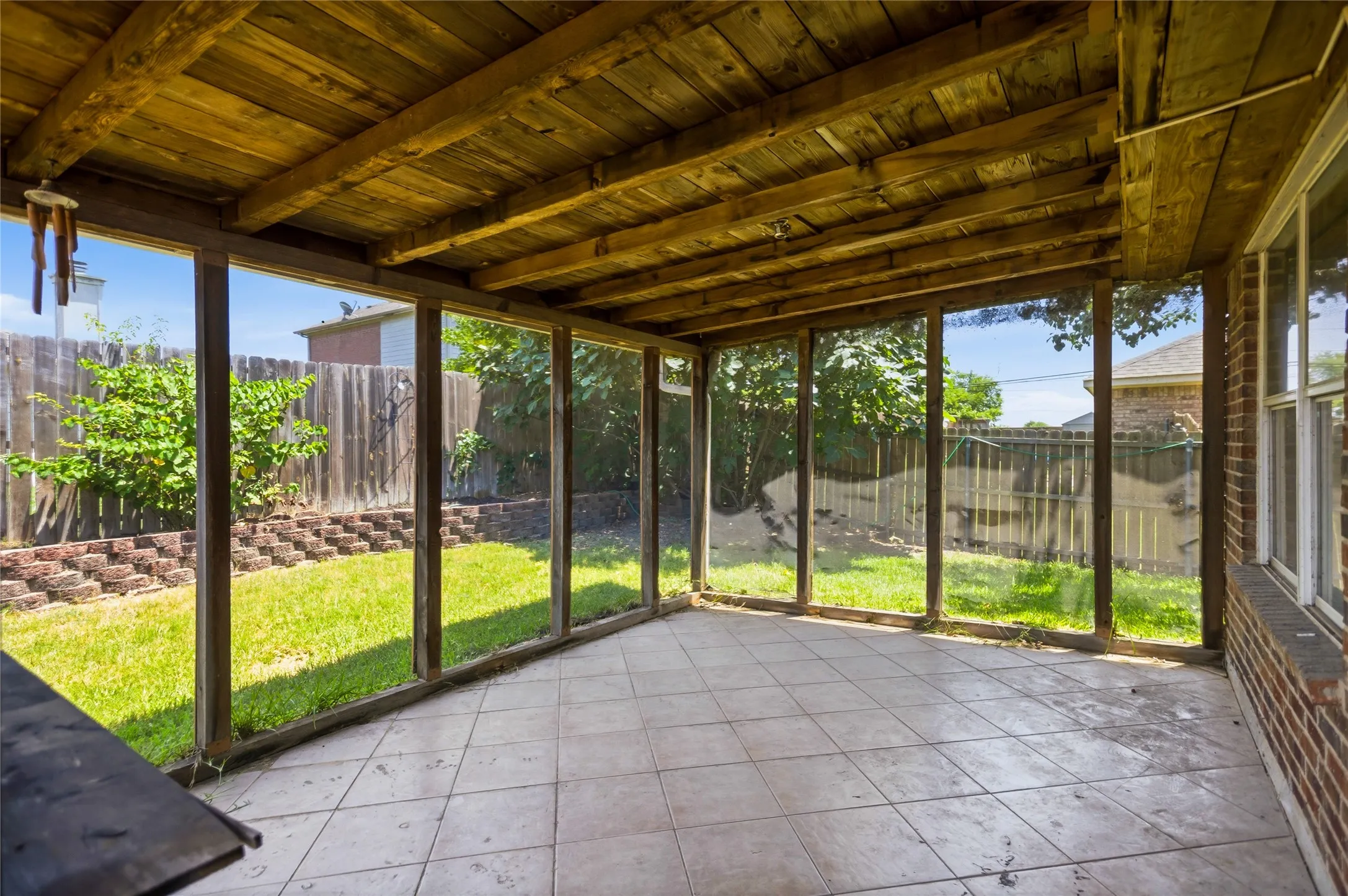 Covered patio off the breakfast room
