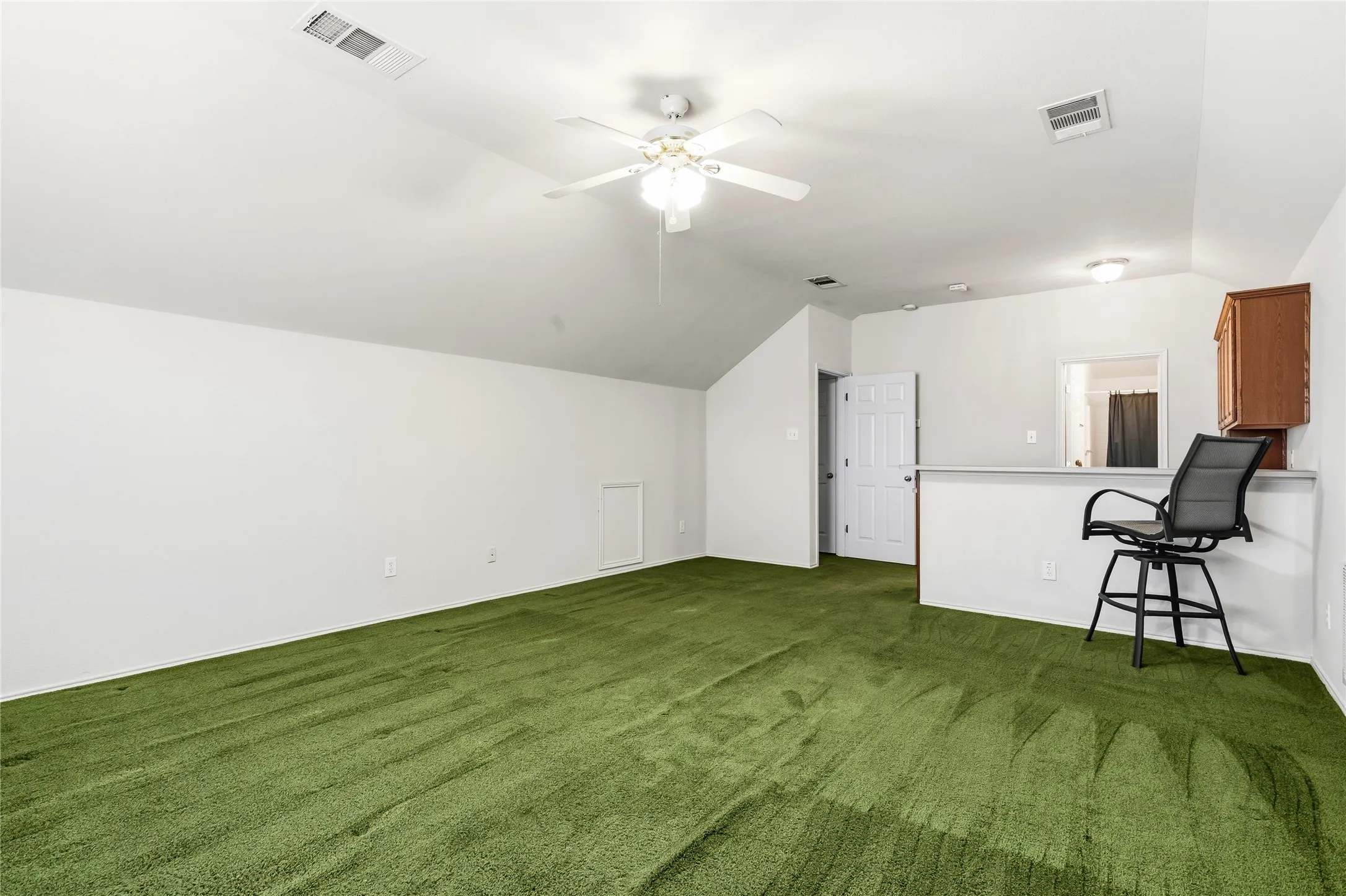 Guest suite. Large enough for both sitting and sleeping areas.
