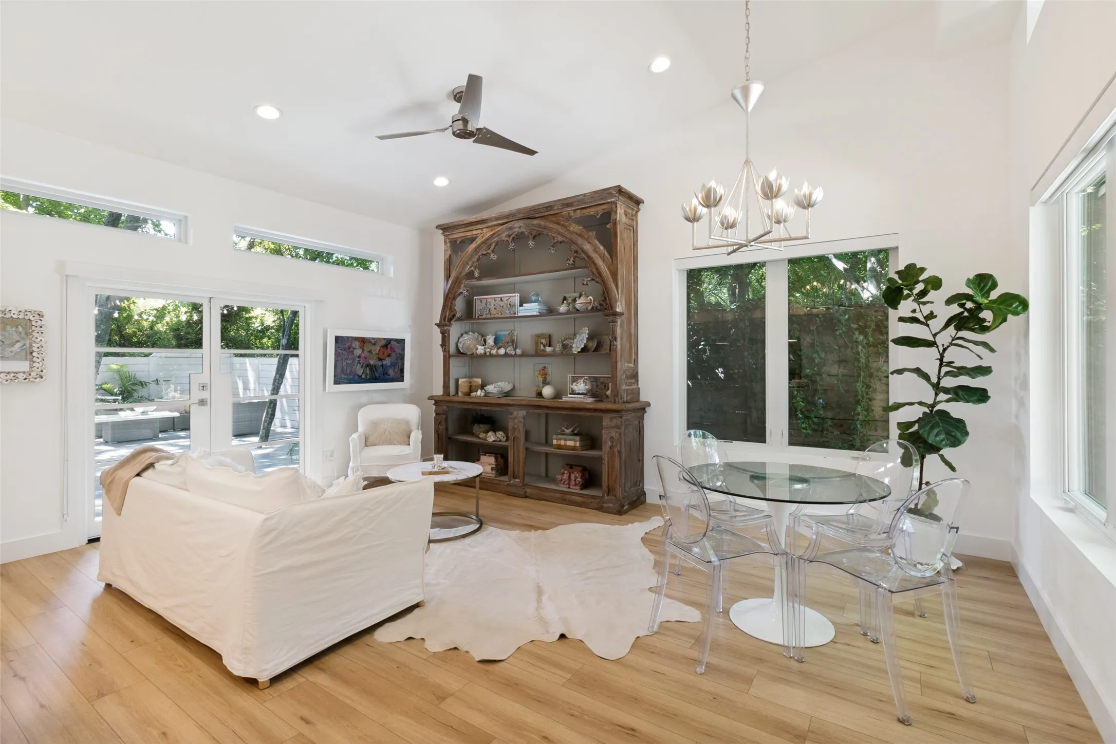 Open living and dining