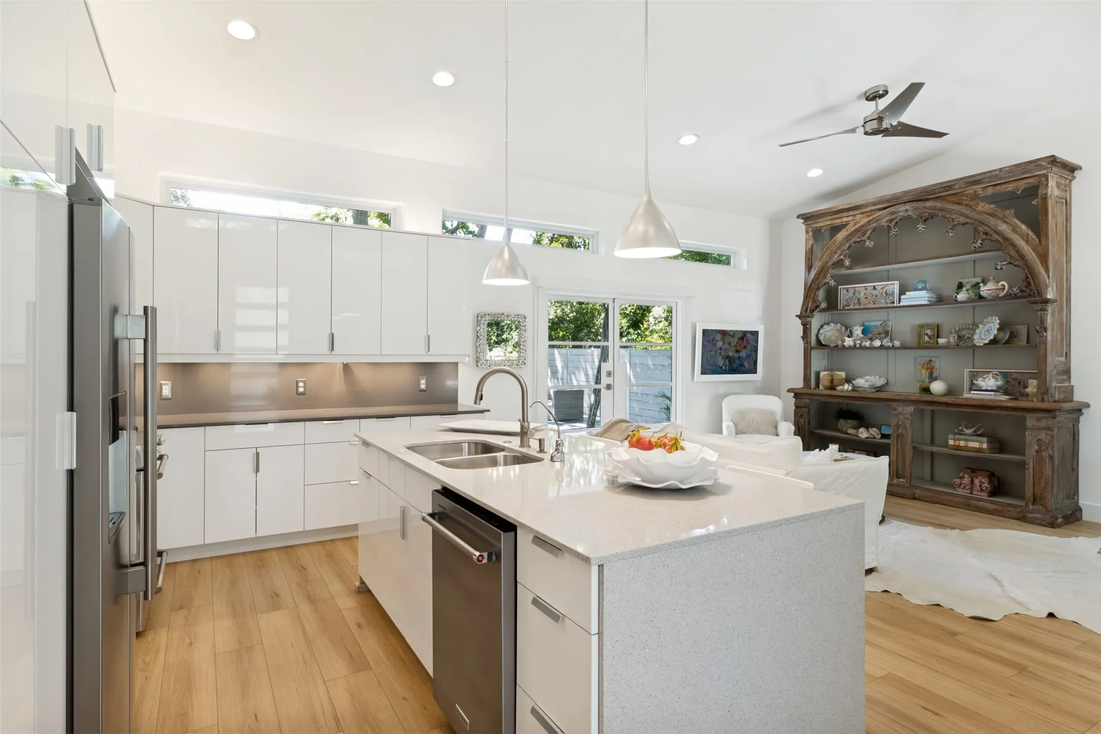 Kitchen toward living