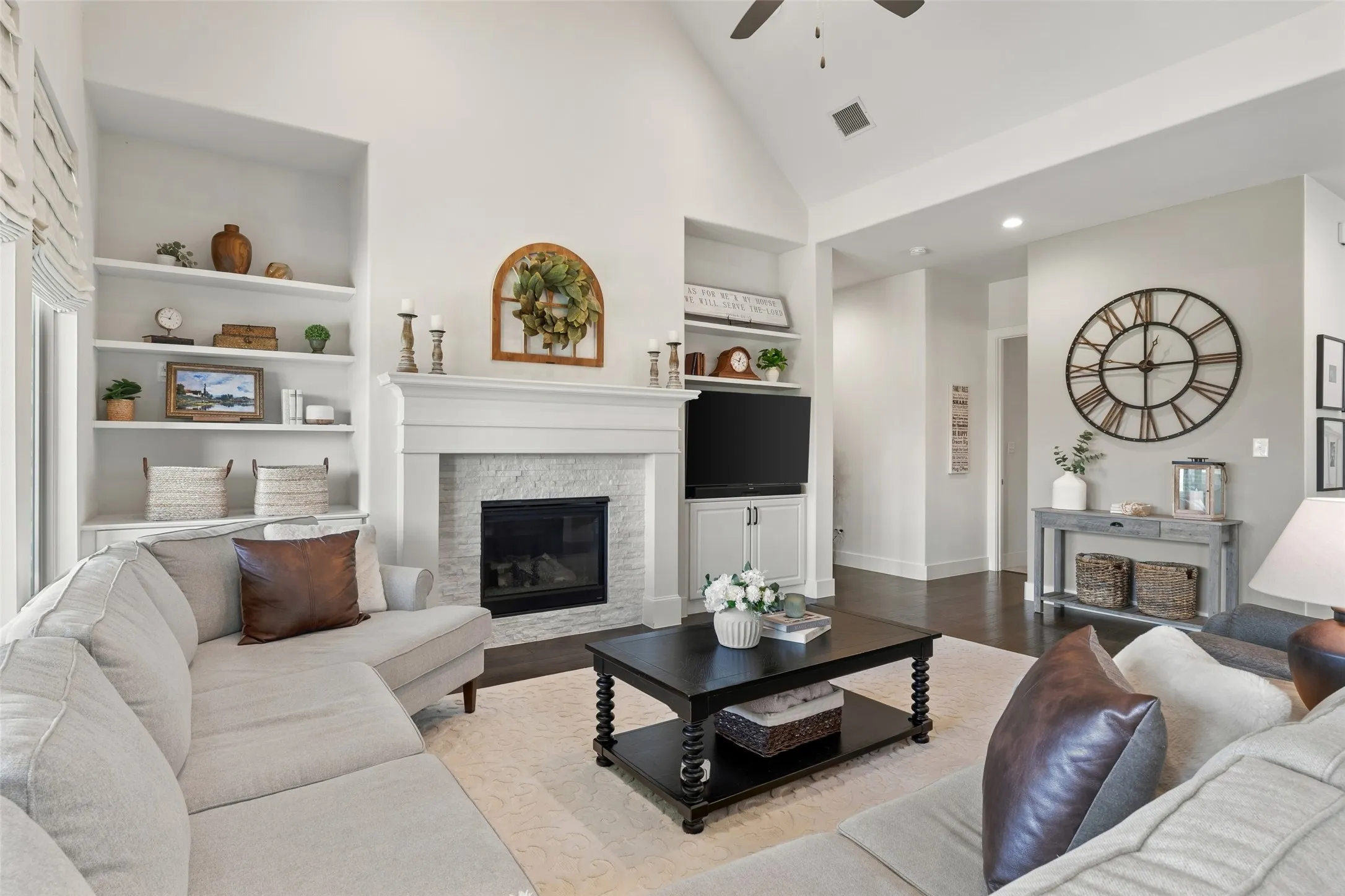 Living Room with built-ins