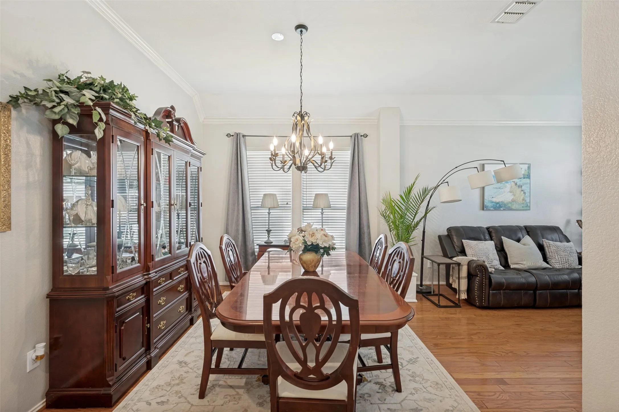 Large dining that attached is the living room