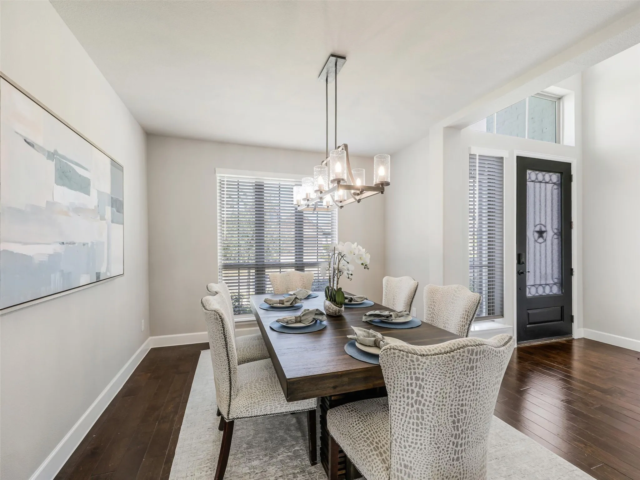 Spacious formal Dining Room with natural light