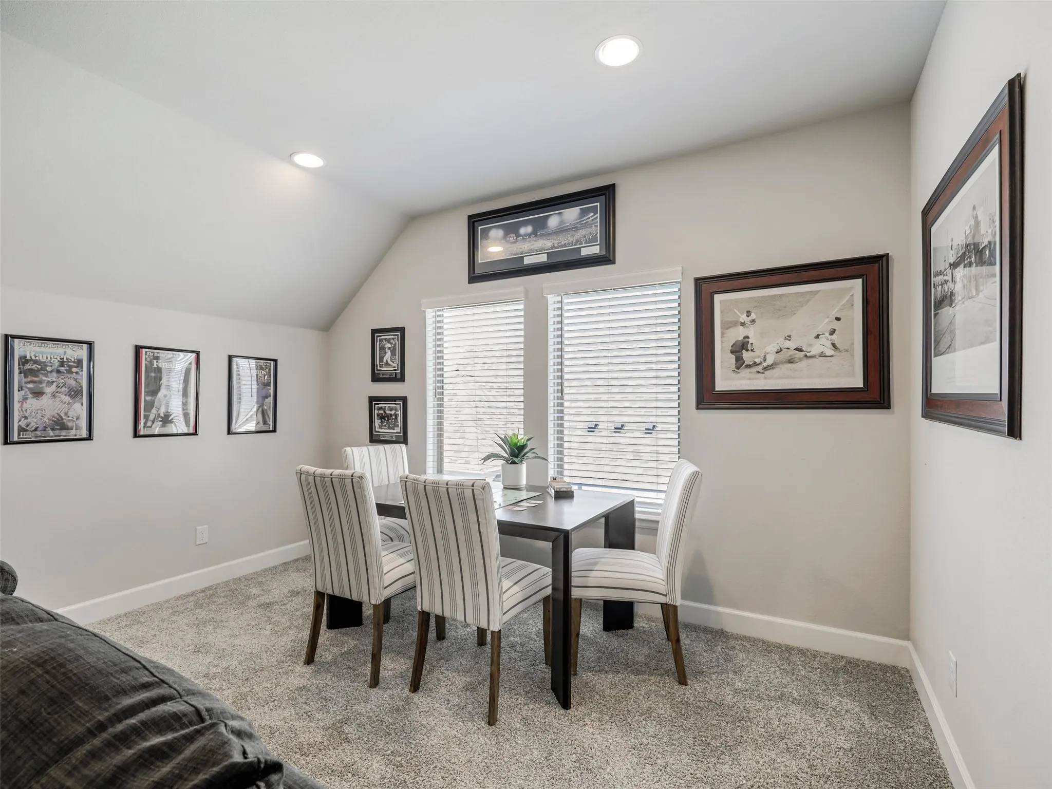 Oversized Game Room features large game table or gaming area
