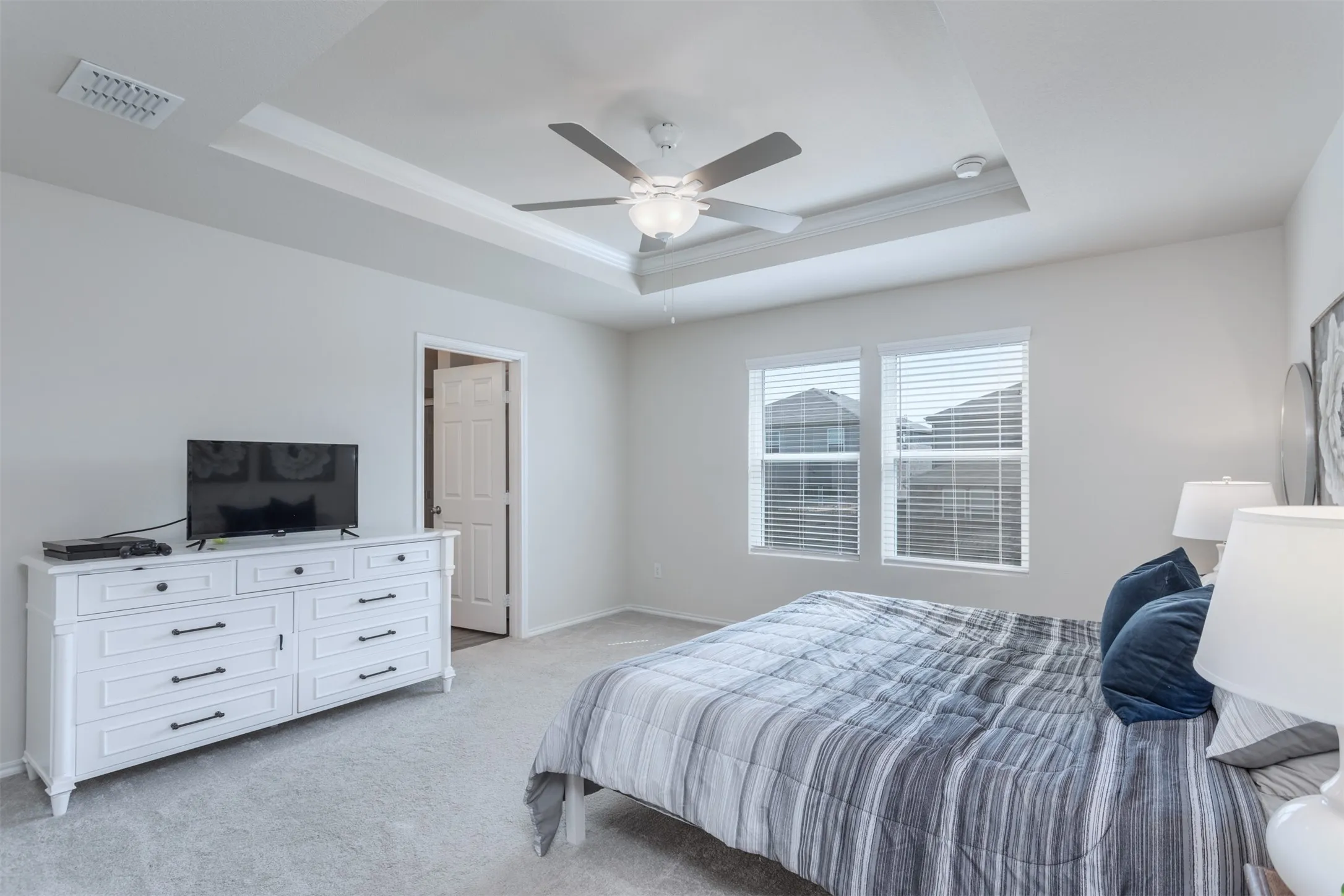 Primary Bedroom Suite is spacious, light and bright.