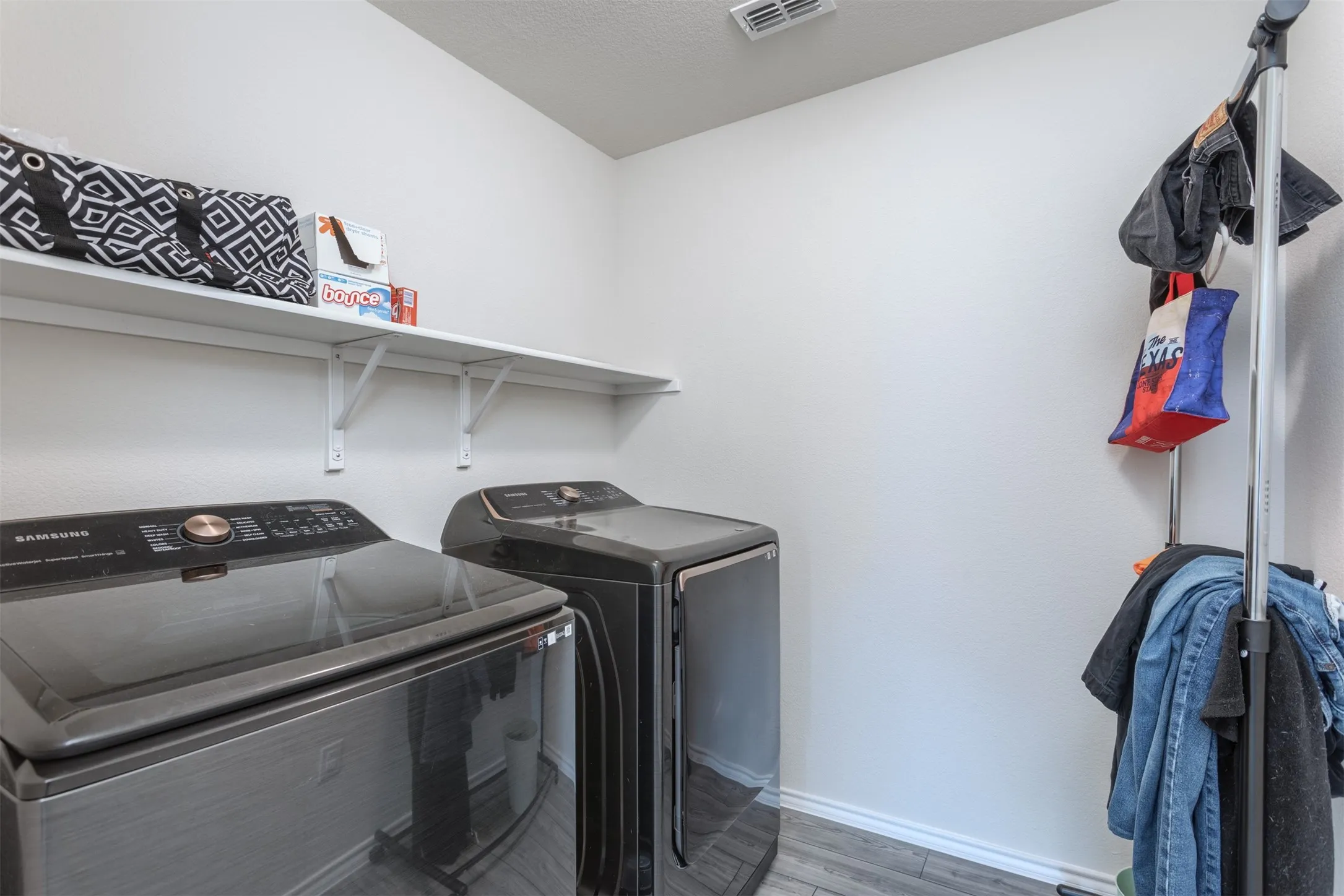 Laundry is upstairs near bedrooms.