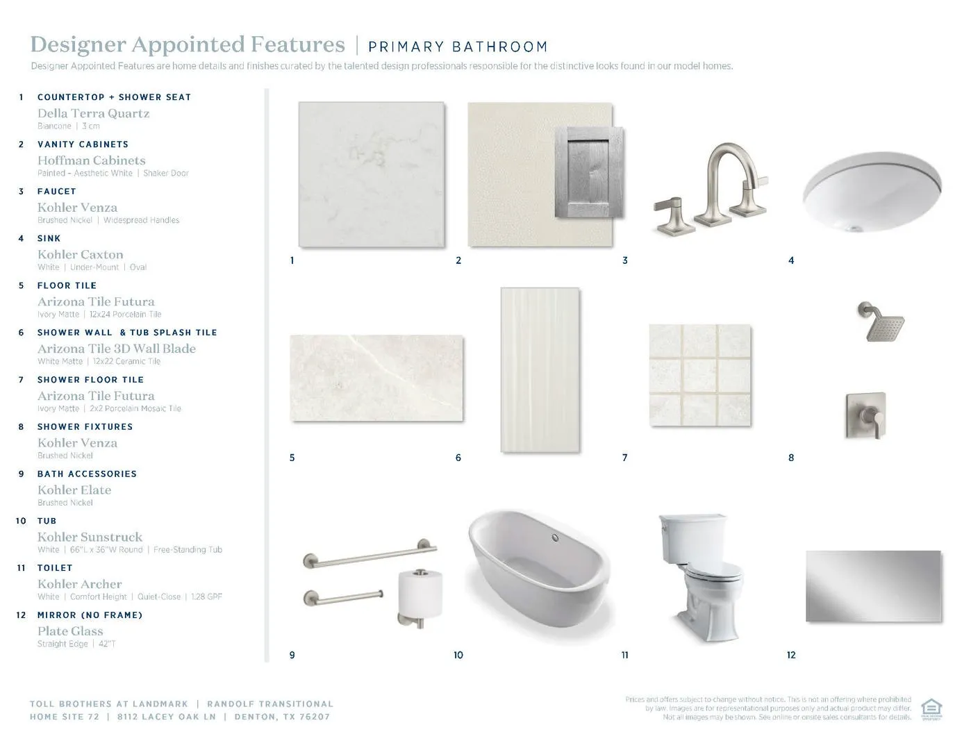 Randolf Transitional-Primary Bath Selections