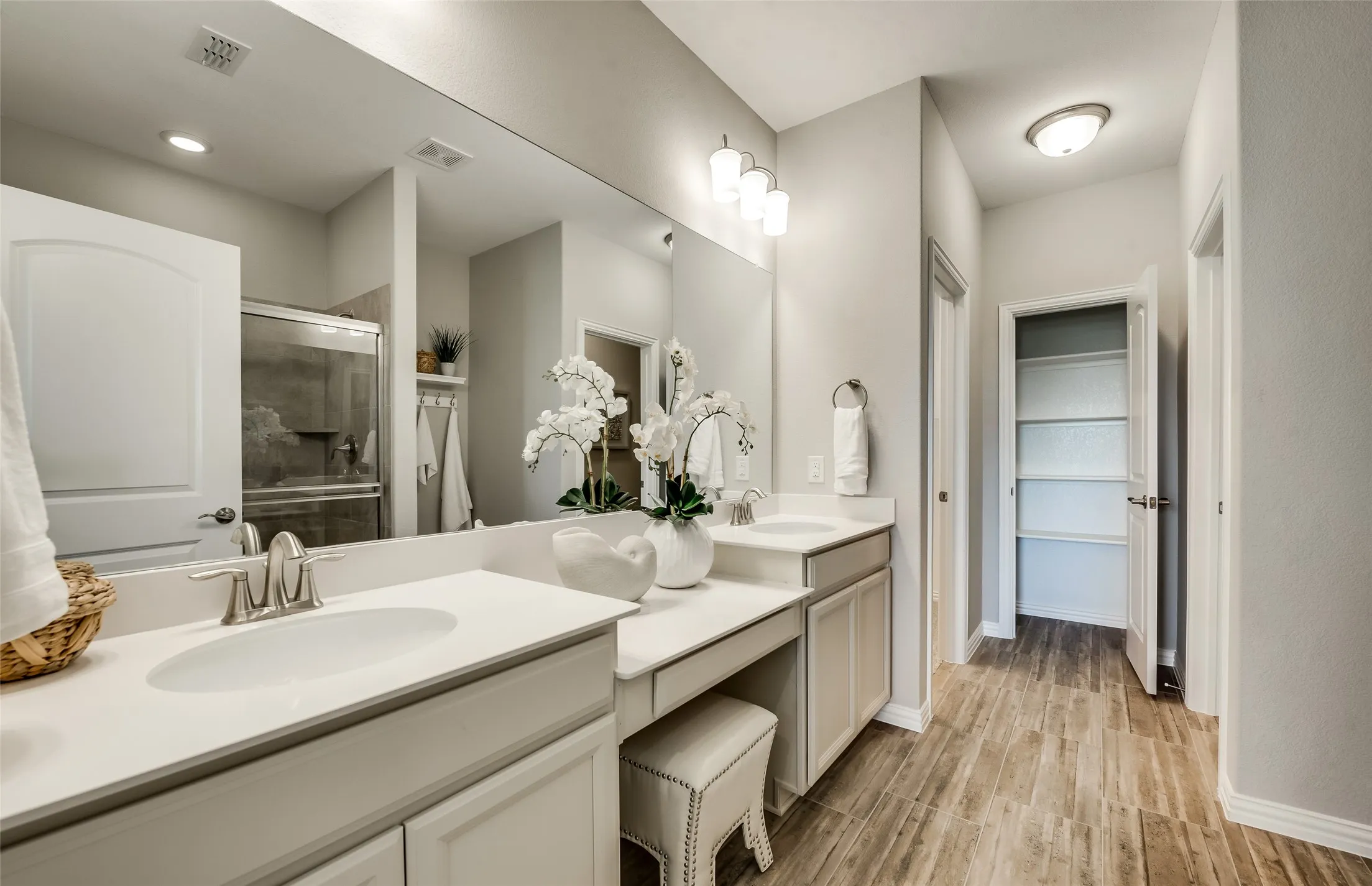 *Model Representation - Owner's private bath with double vanity