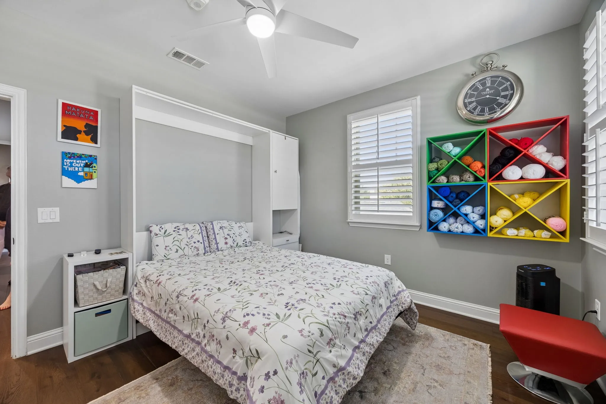 Craft room has Murphy bed that will convey