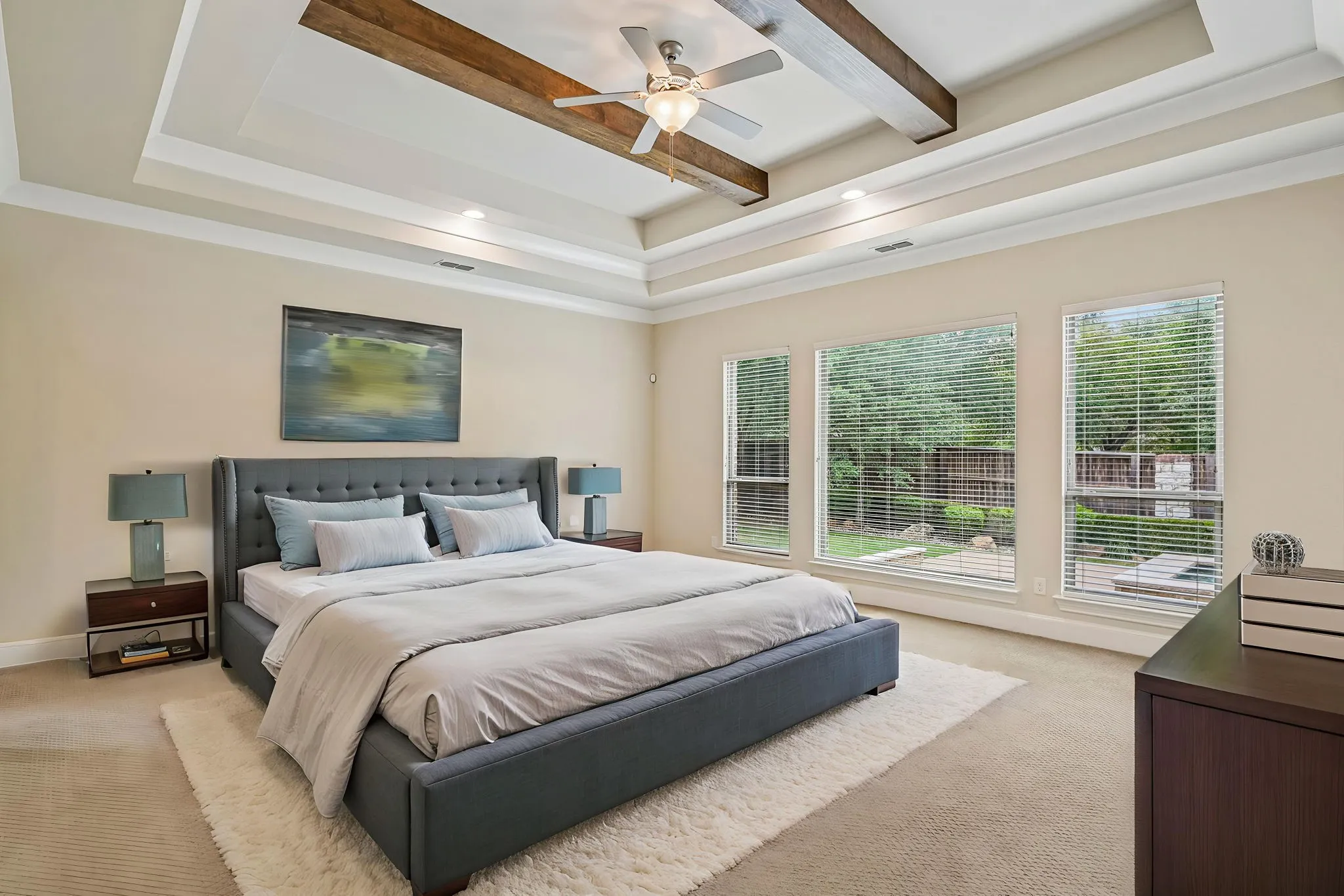 Massive primary suite - digitally staged - first floor
