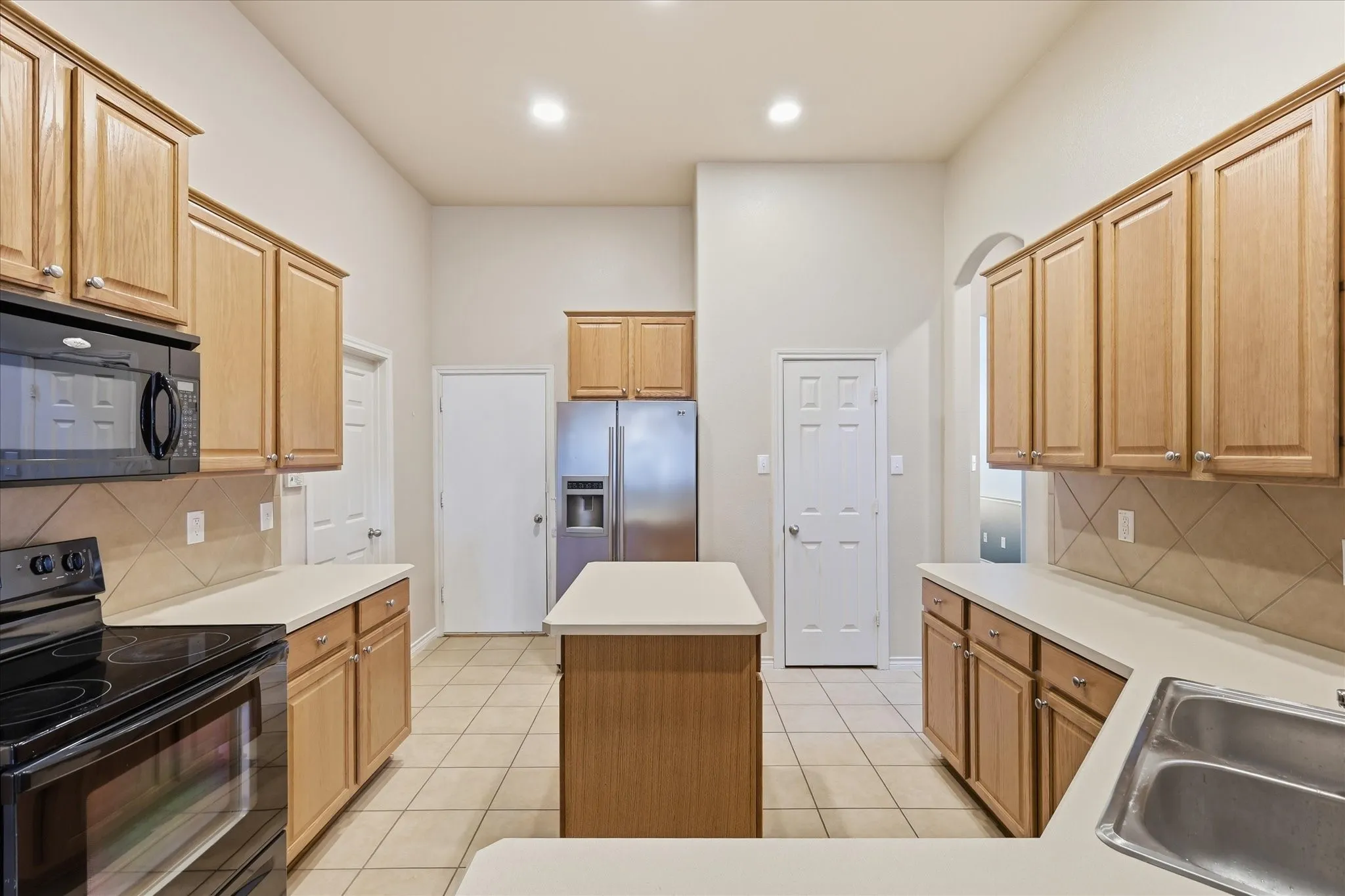 Plenty of cabinets for storage