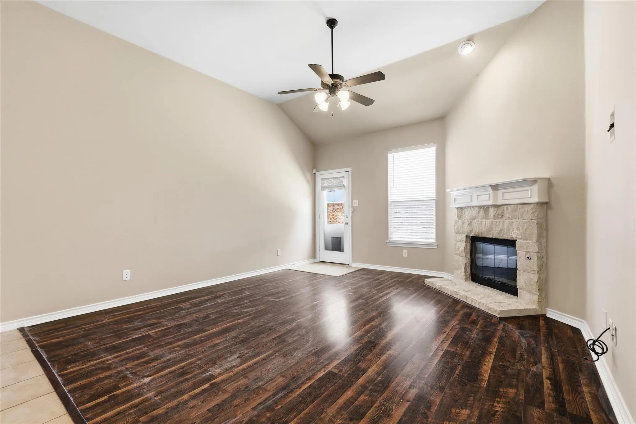 Rich wood flooring