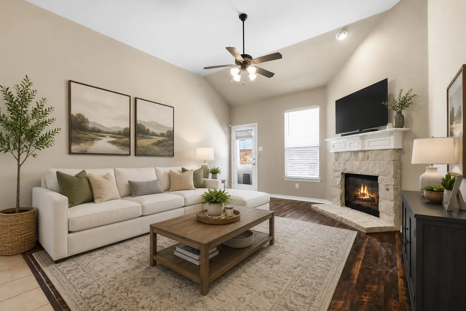 AI picture adding furniture digitally