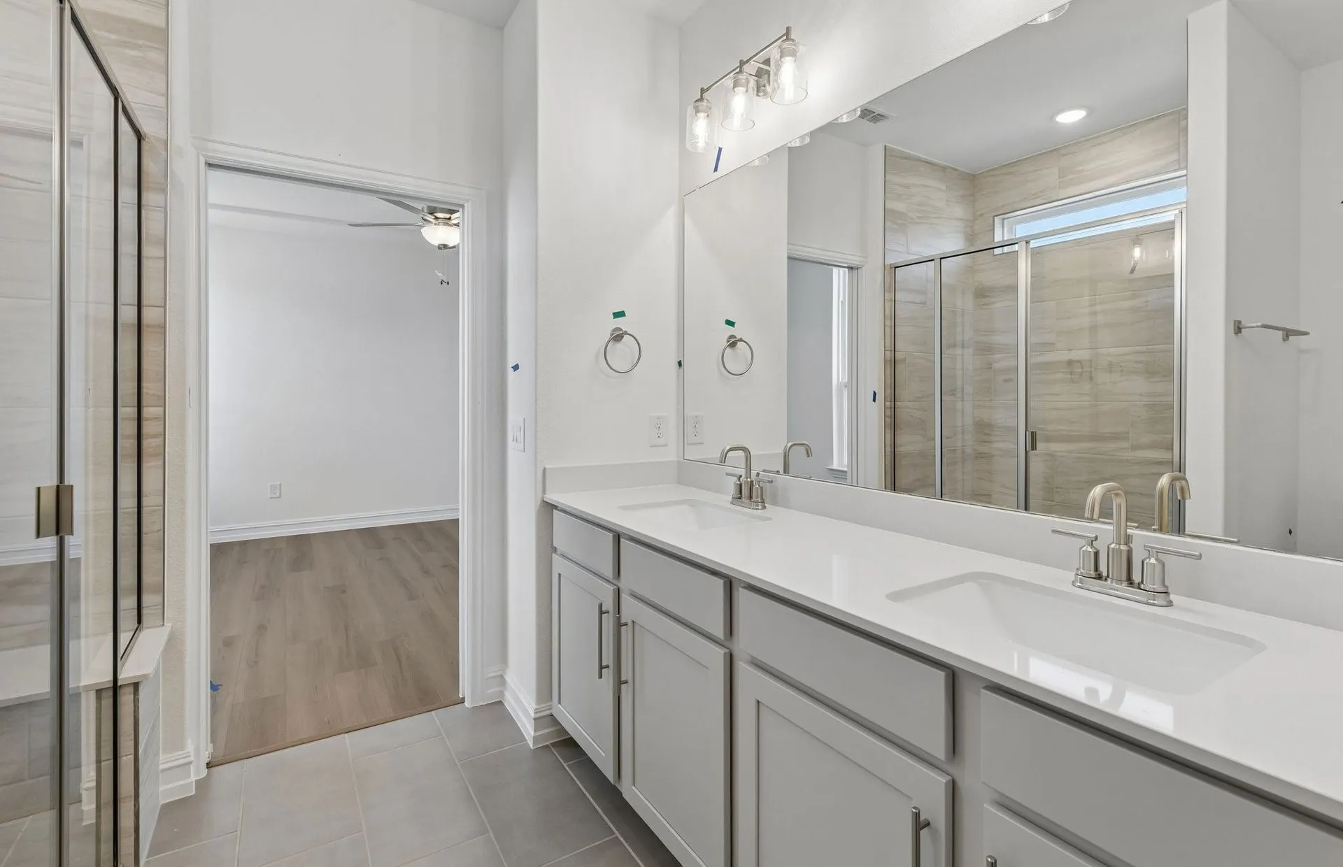 Primary bath with double vanity