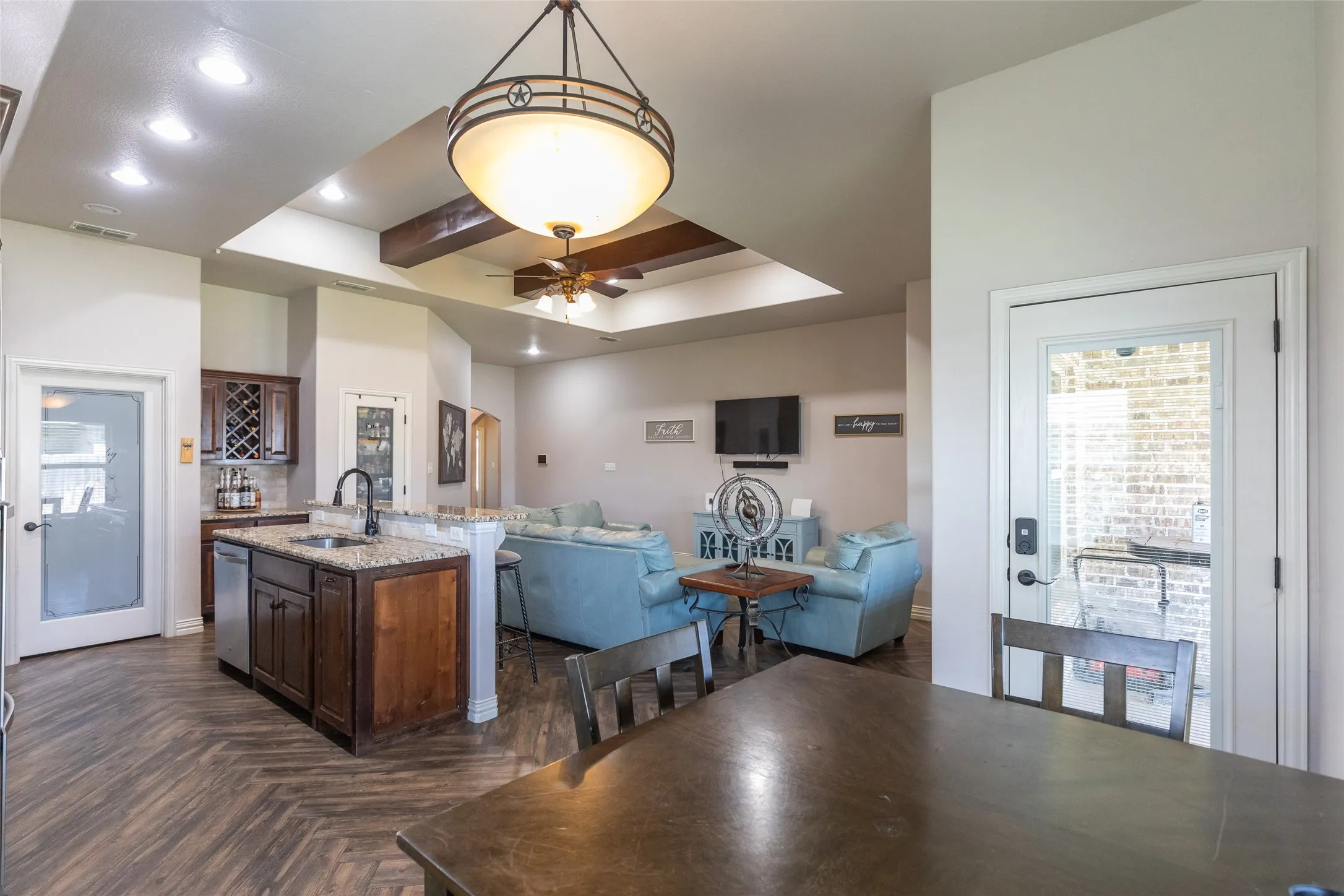 Living room from the kitchen view