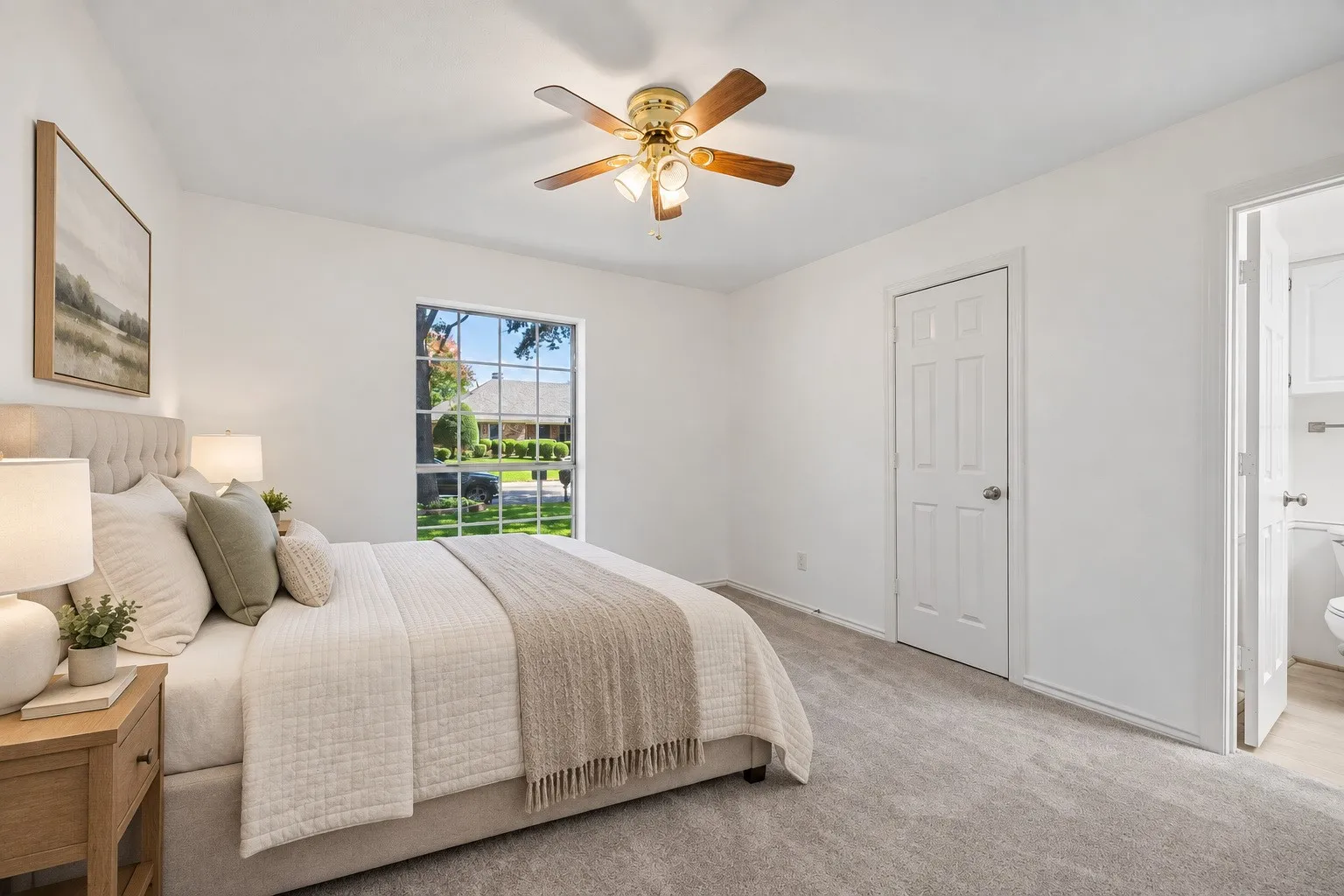 Virtually staged bedroom