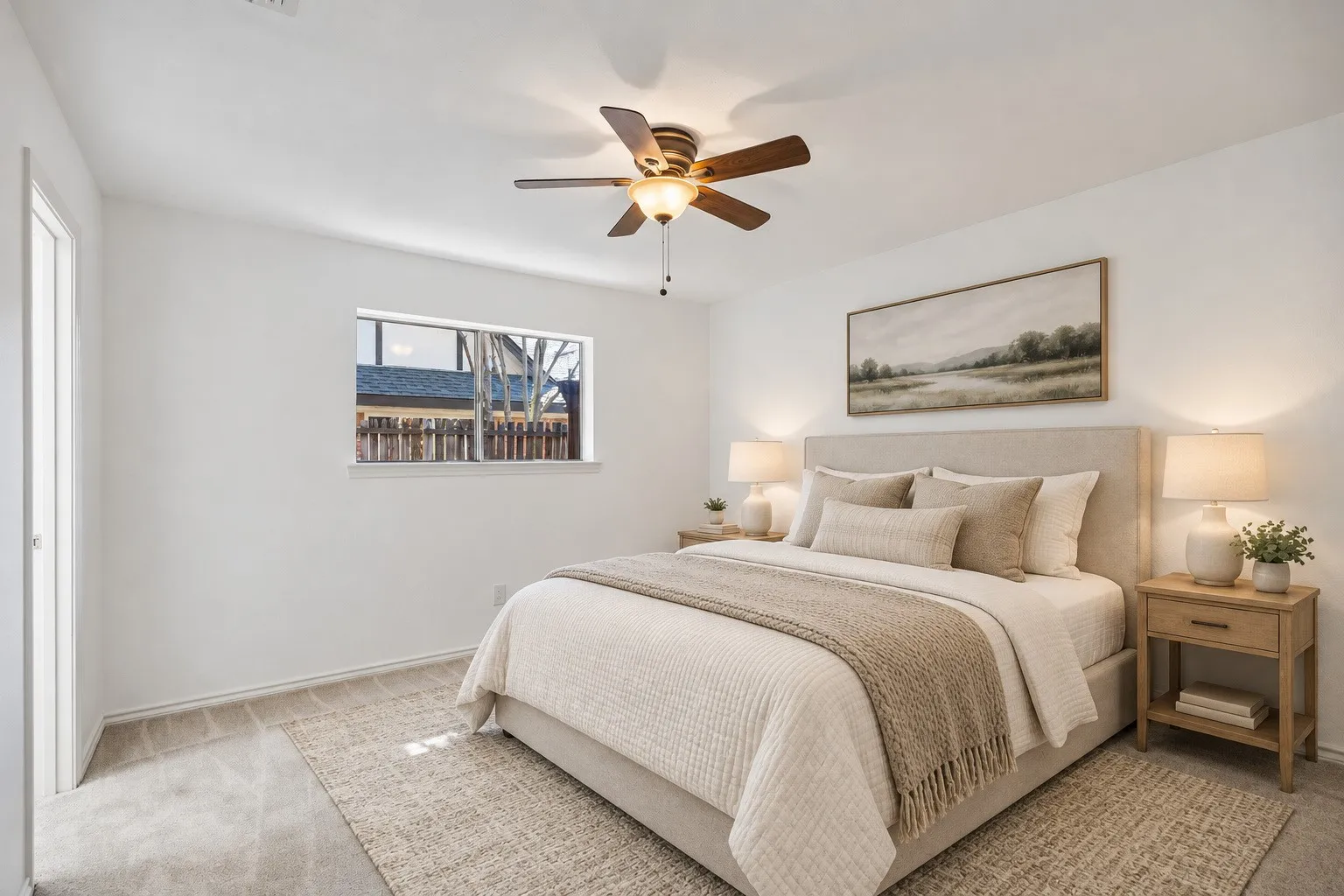 Virtually staged bedroom