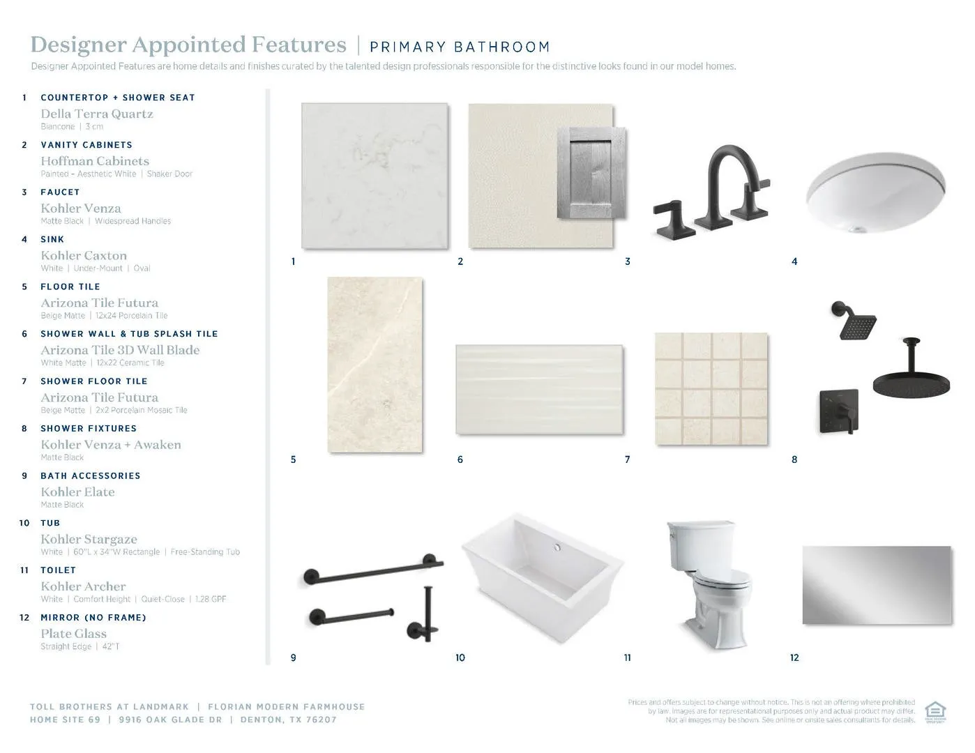Florian Modern Farmhouse-Primary Bath Selections