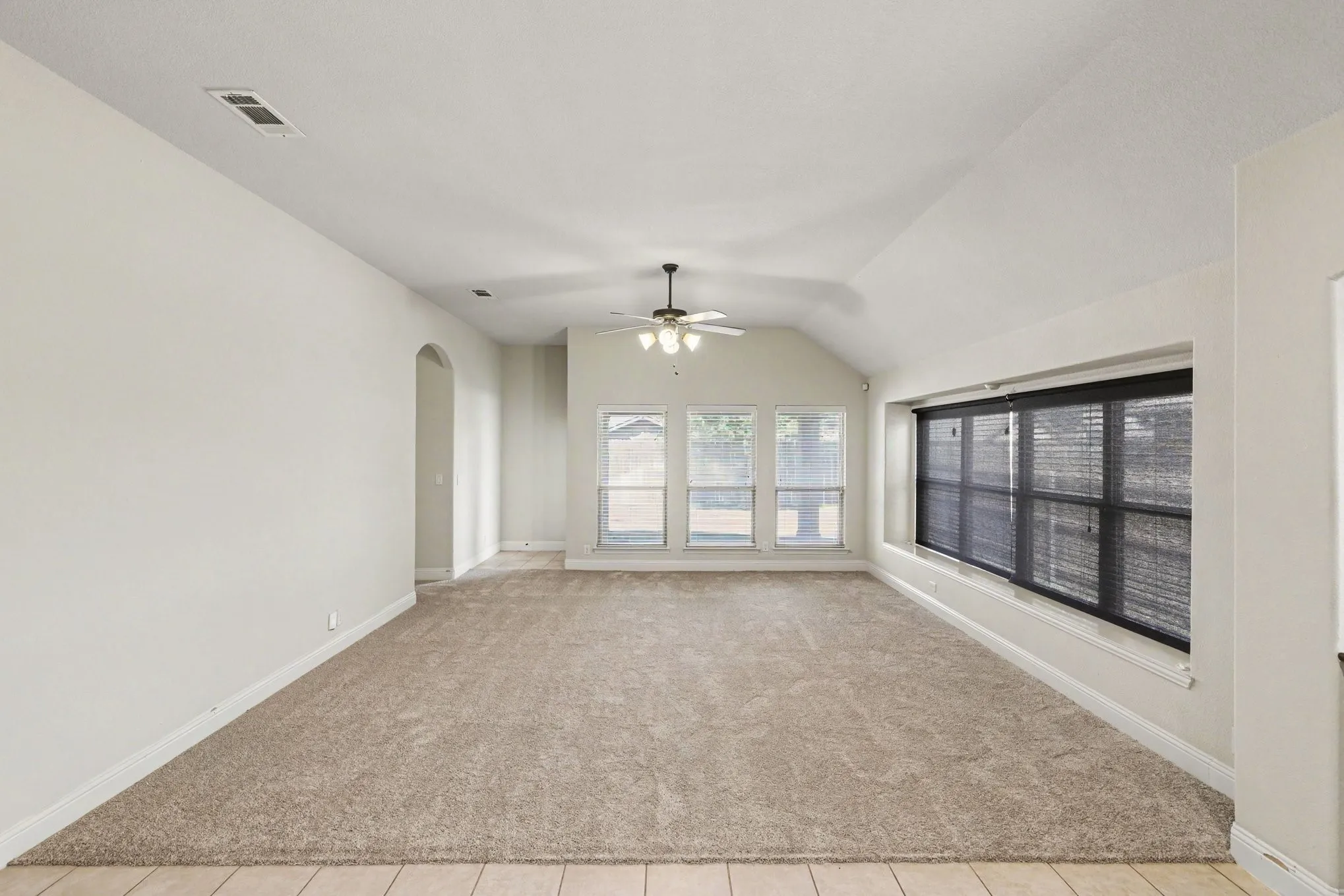 View of living room from kitchen