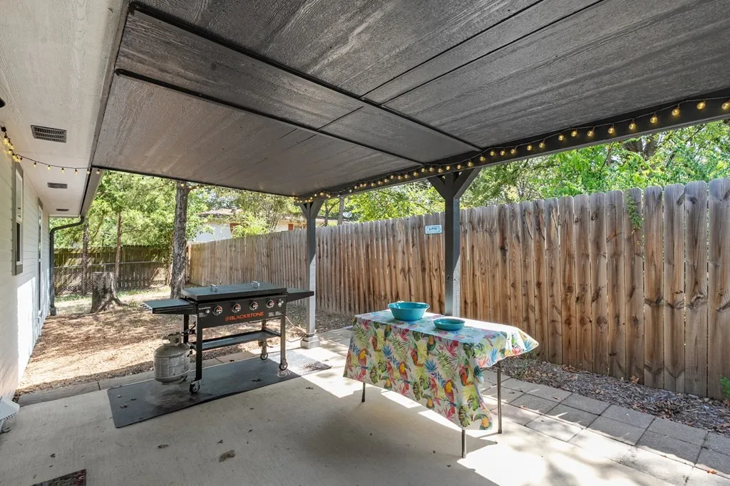 Covered back porch