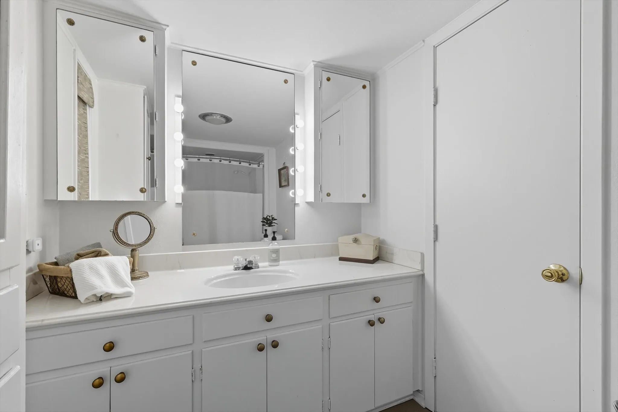 Full Bathroom 1 featuring vanity and a shower with shower curtain