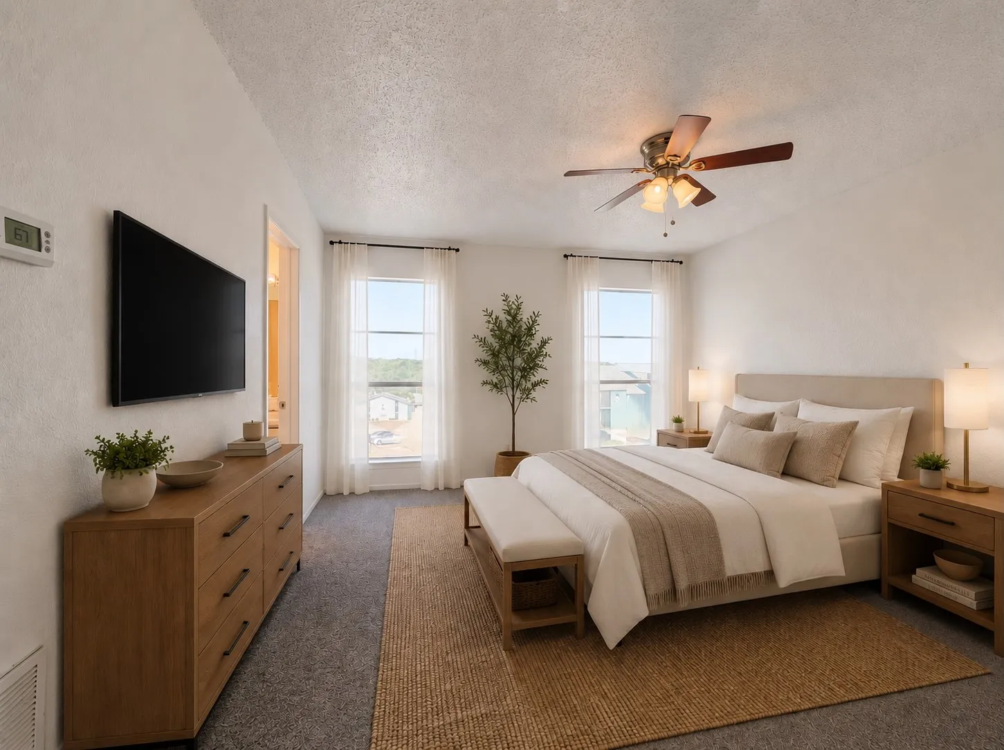 Virtually Staged Bedroom