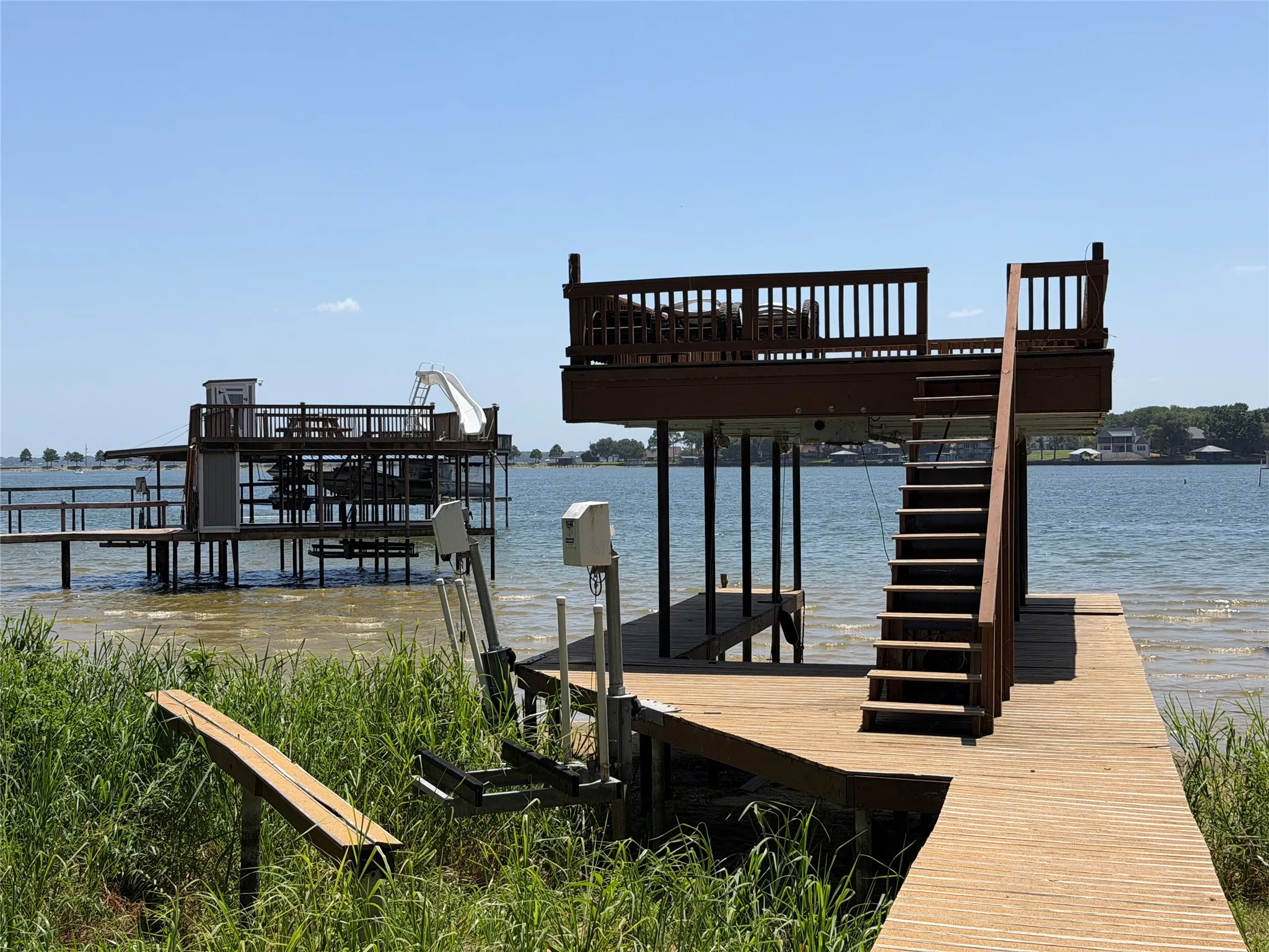 Waterfront dock with direct water access