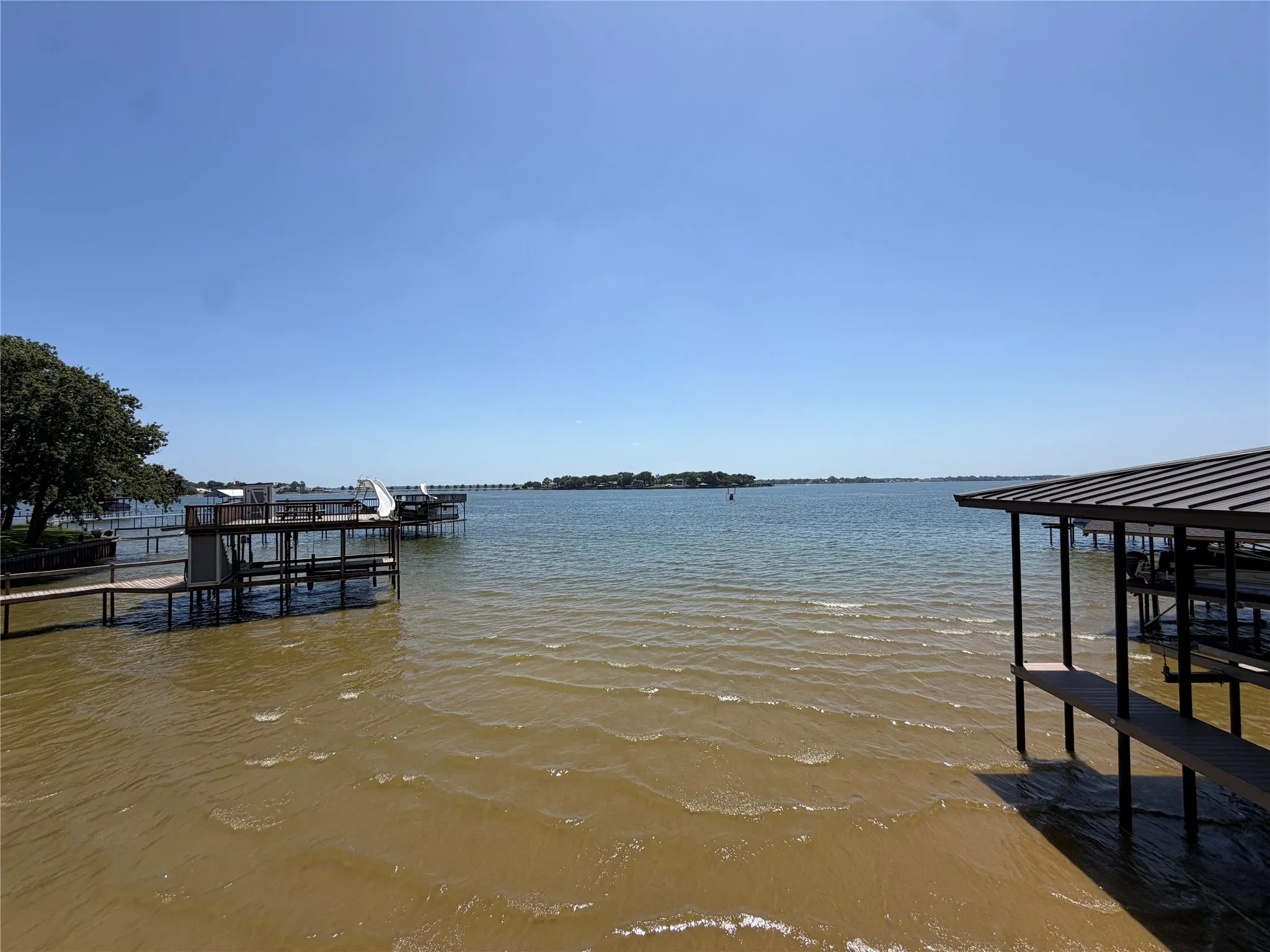 View from the Boat dock, lake down about 3.7' at the time photo was taken.