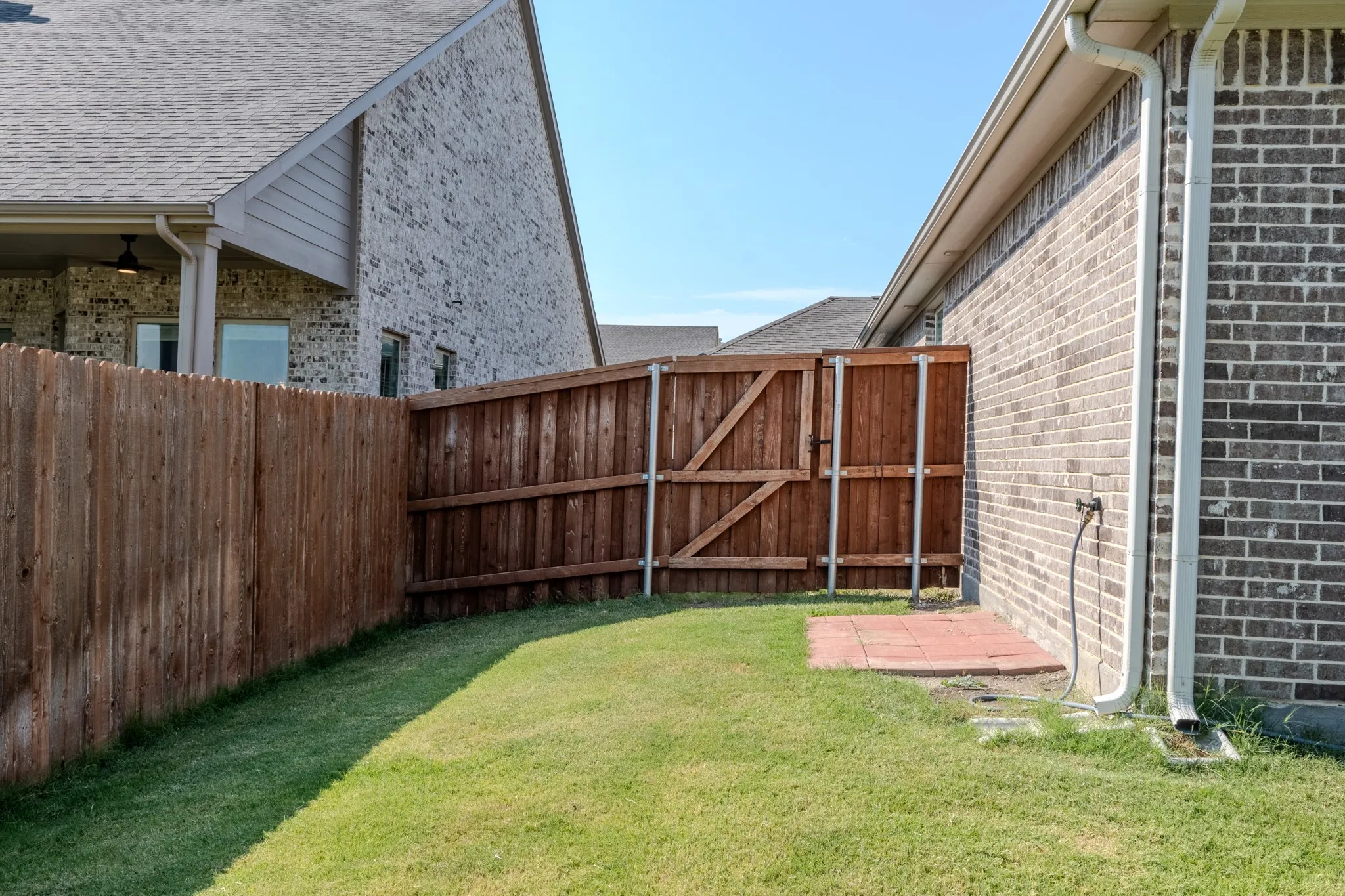 Private fenced backyard with the standout advantage of no back neighbors, backing to a greenbelt for added privacy and a more open setting.