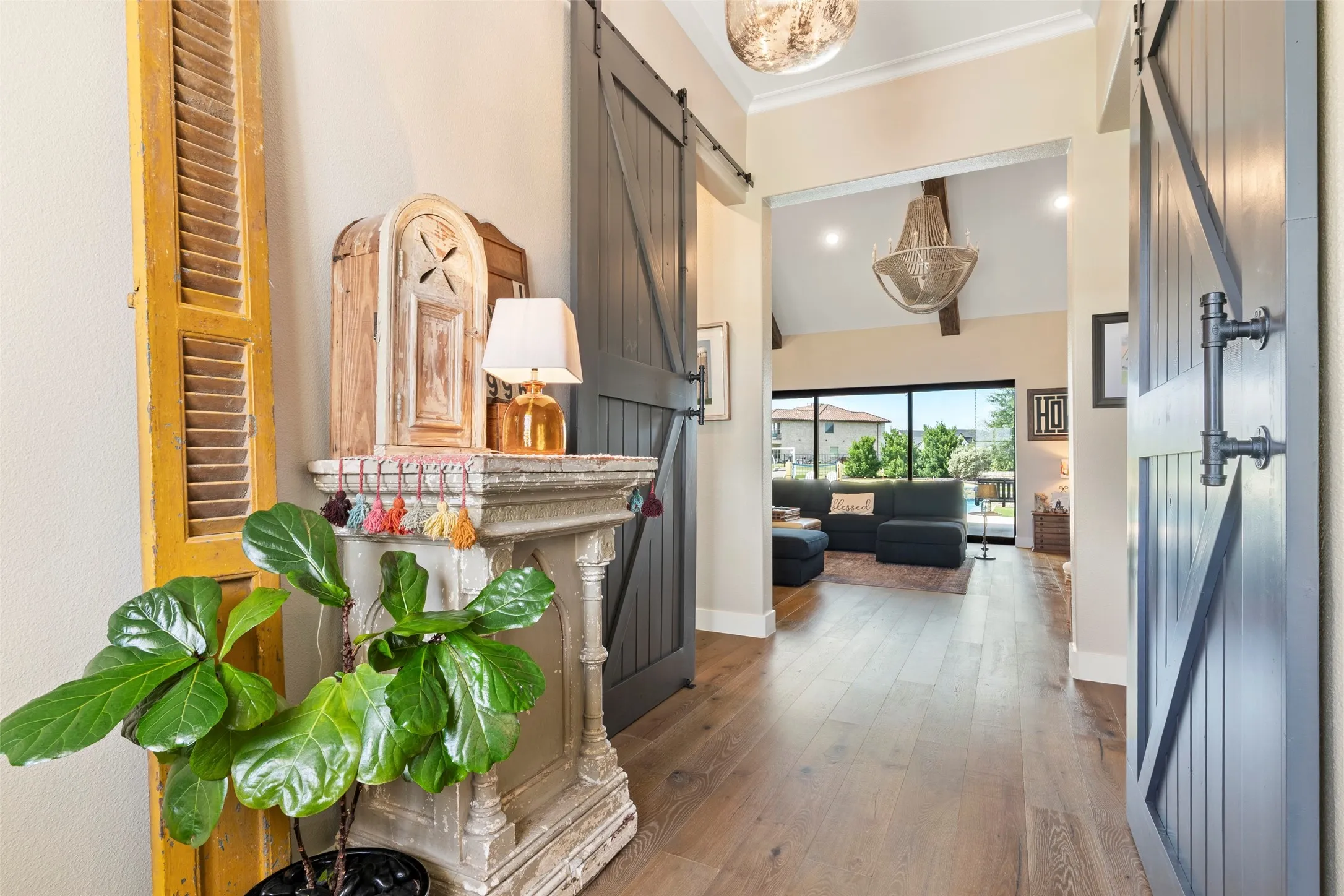 Step through the front door and experience an immediate connection to the outdoors.