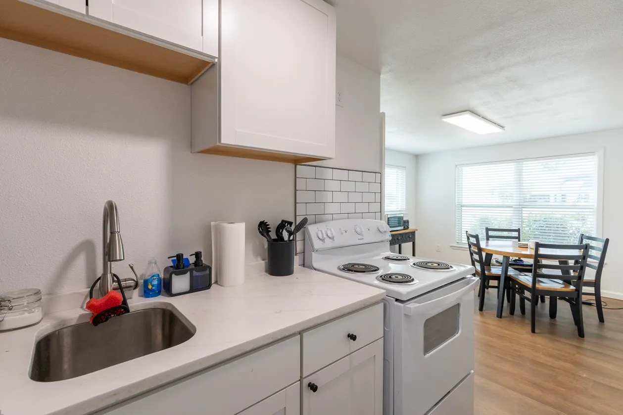 apartment kitchen and dining