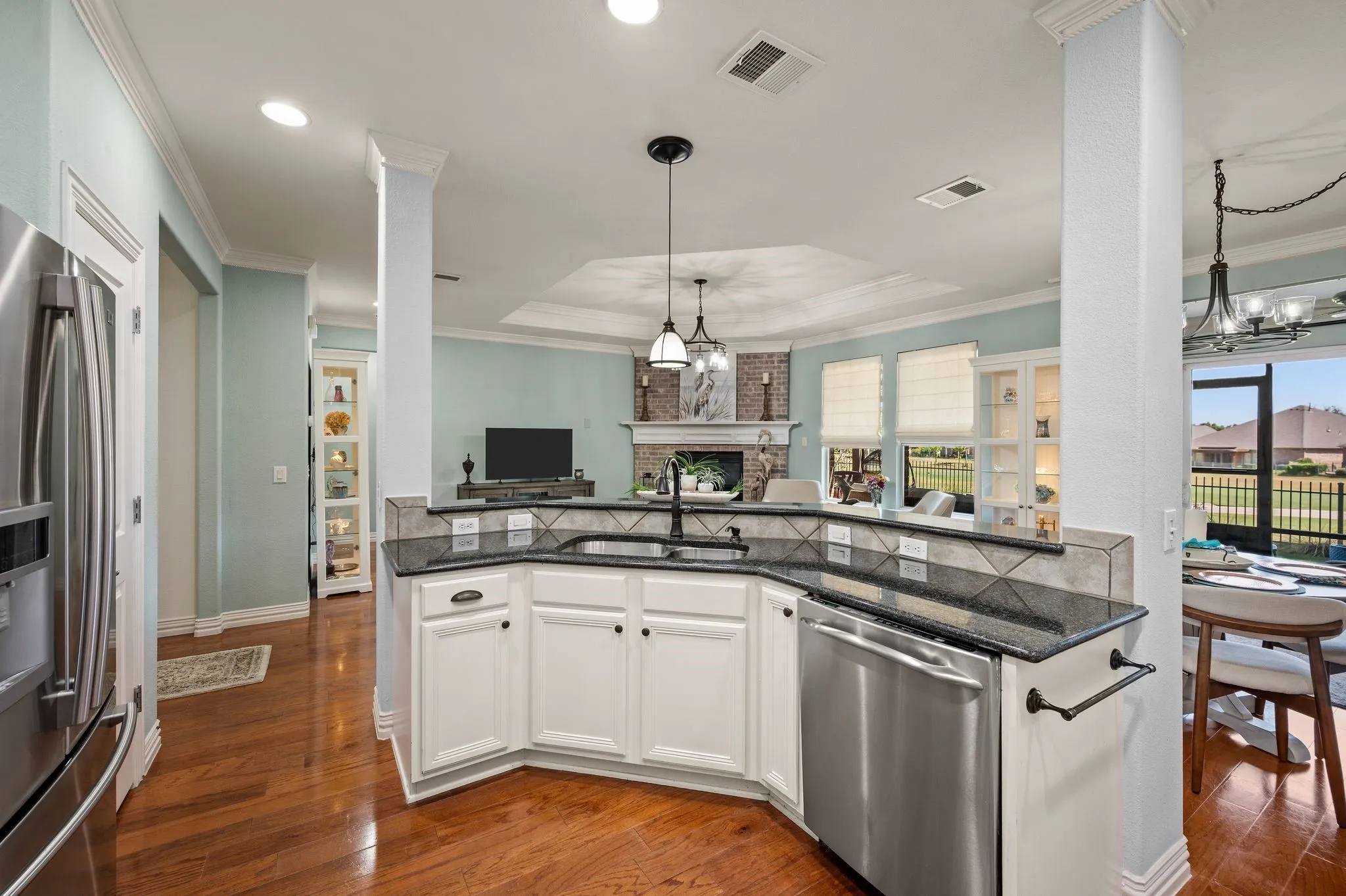 Kitchen Open to Living