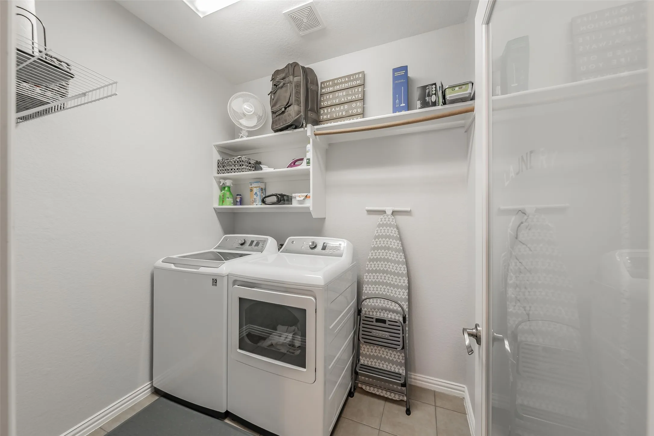 Utility offers room for extra frig or freezer or just extra storage space